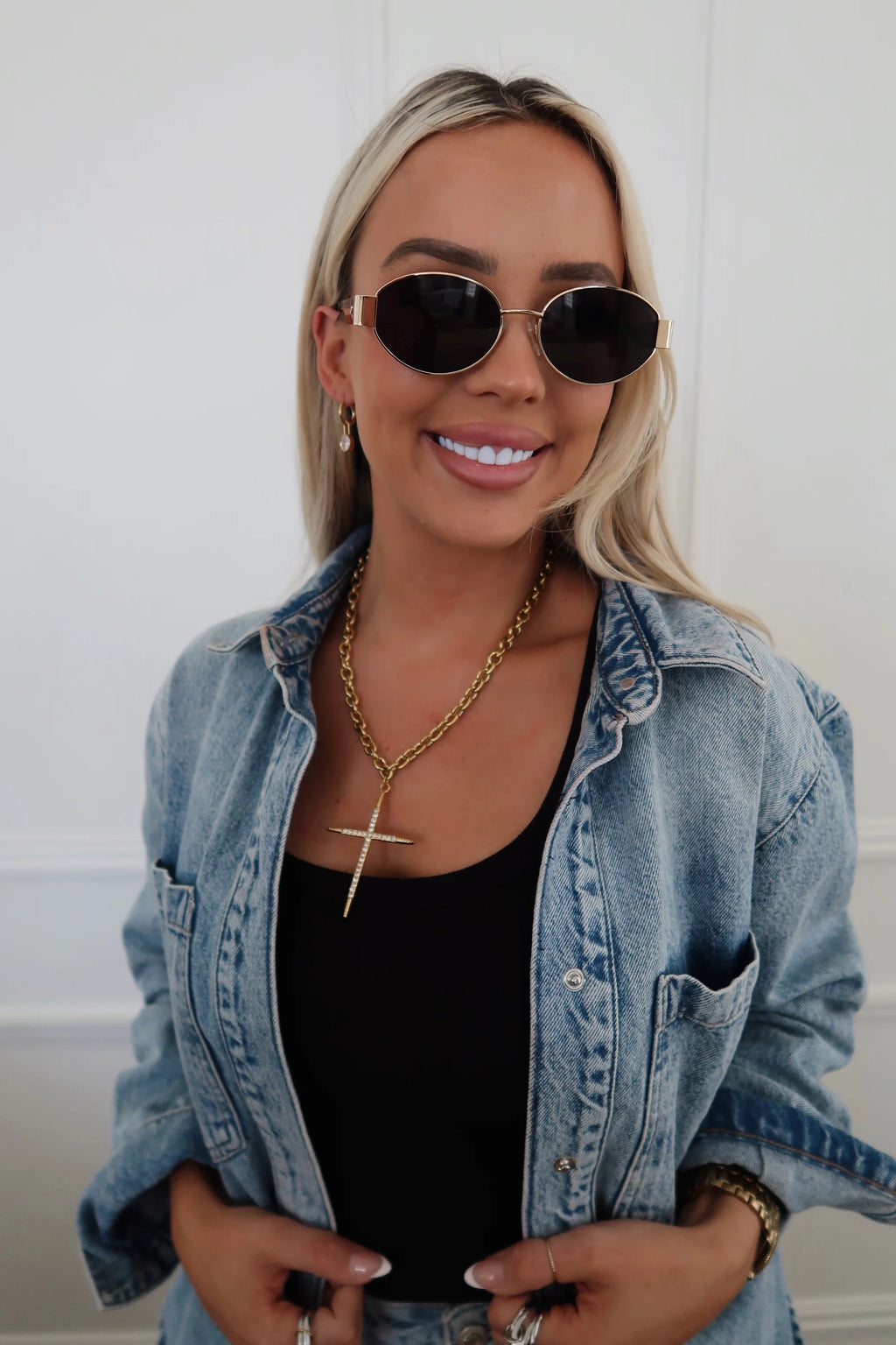 Luxe Cross Necklace by Chansutt Pearls (Ships 2-3 weeks) - BFF Here