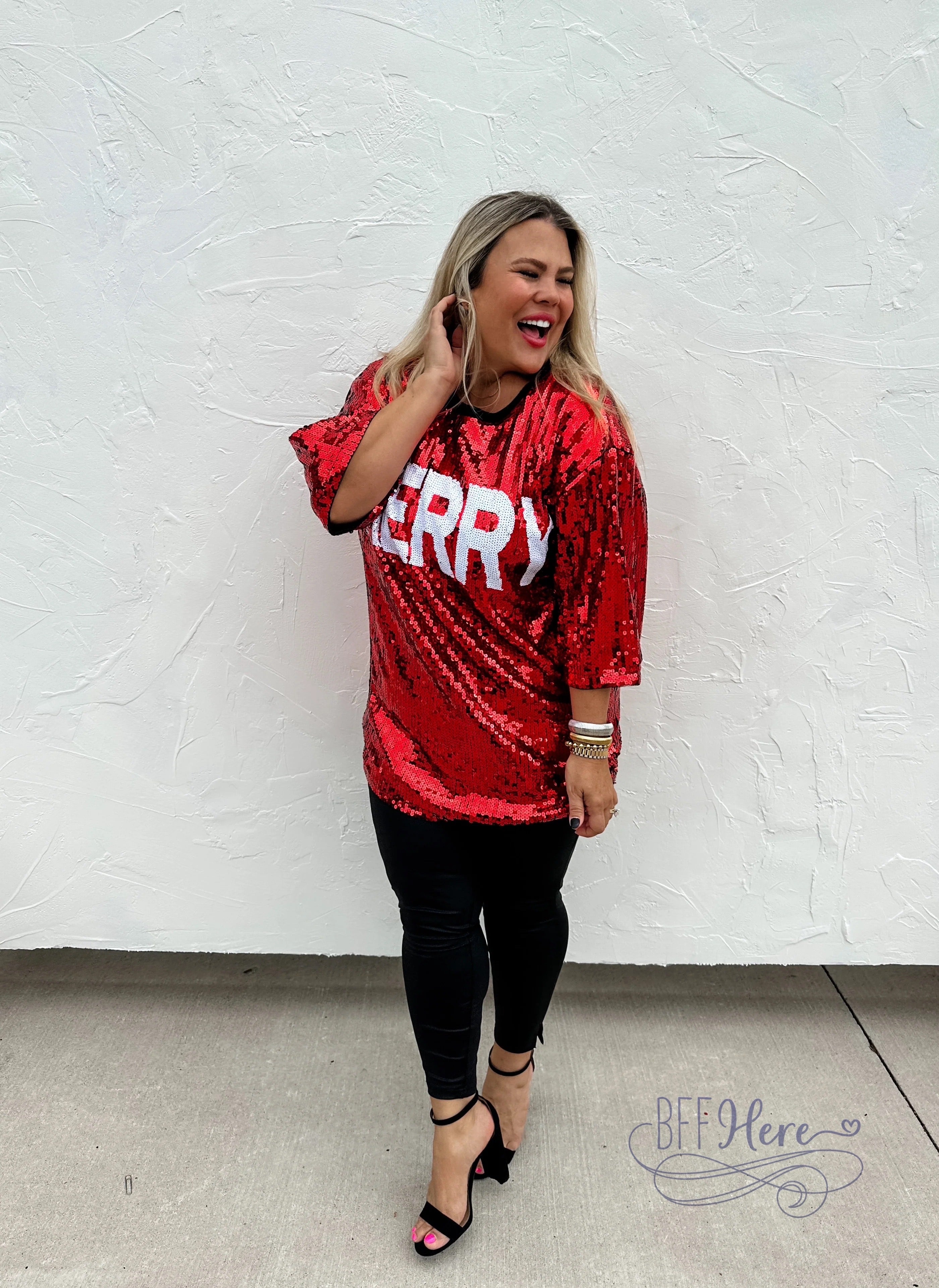 PREORDER: Merry and Bright Sequin Top / Choice of Style (Ships Beginning of December) - BFF Here