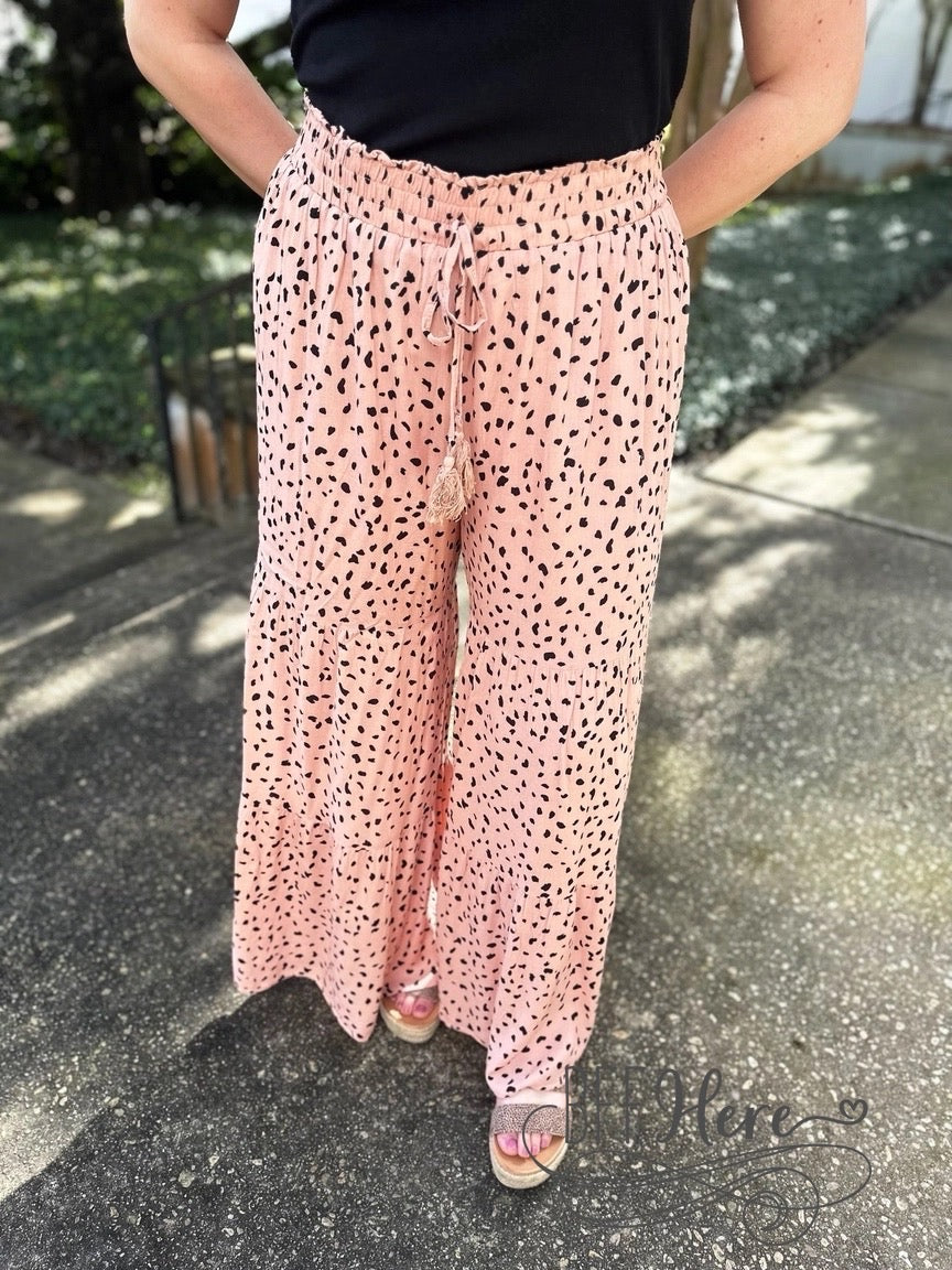 Dots of Delight: Peachy-Leopard Pants - BFF Here