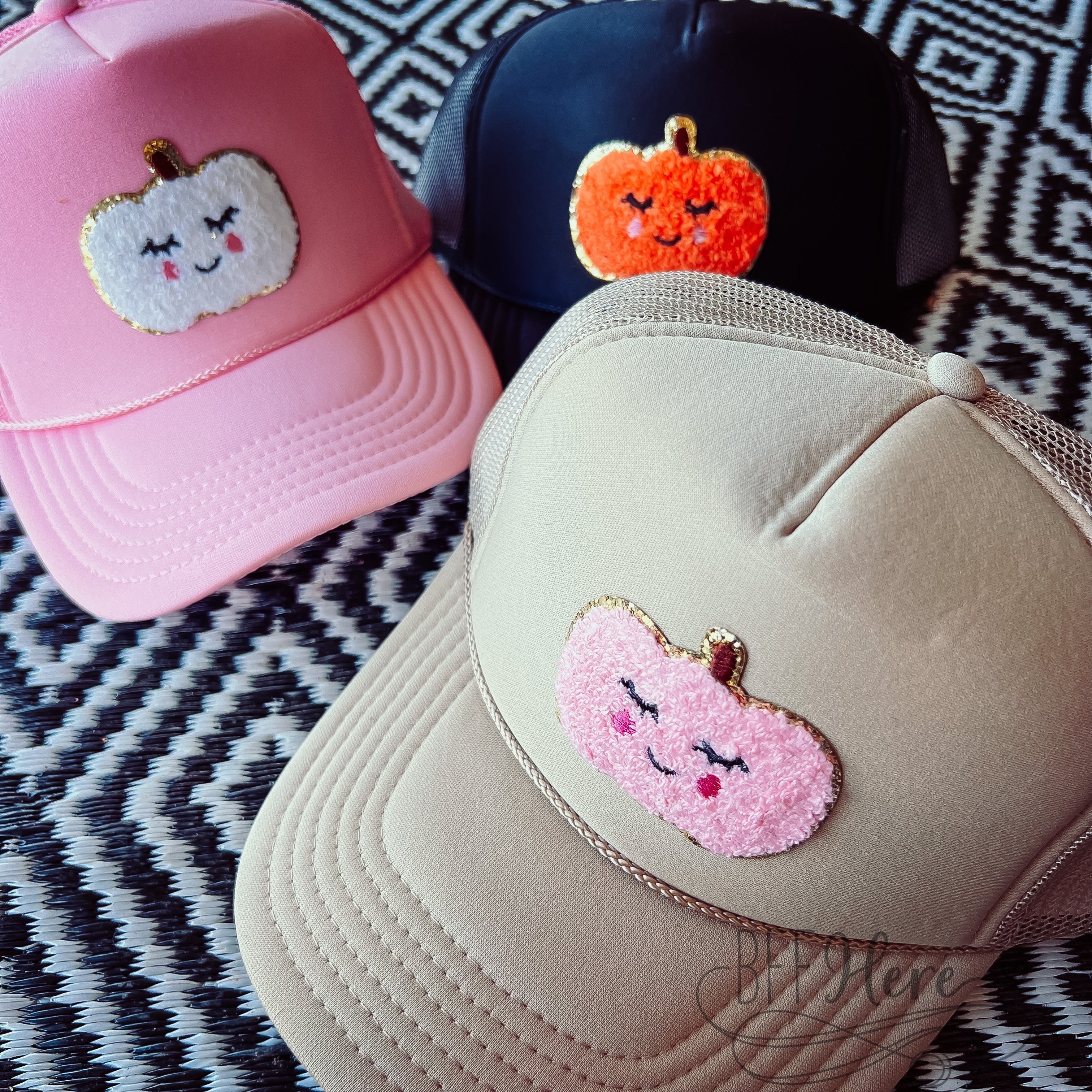 Fall Voyage Vibes: Spirited Pumpkin Trucker Hat / Choice of Color - BFF Here