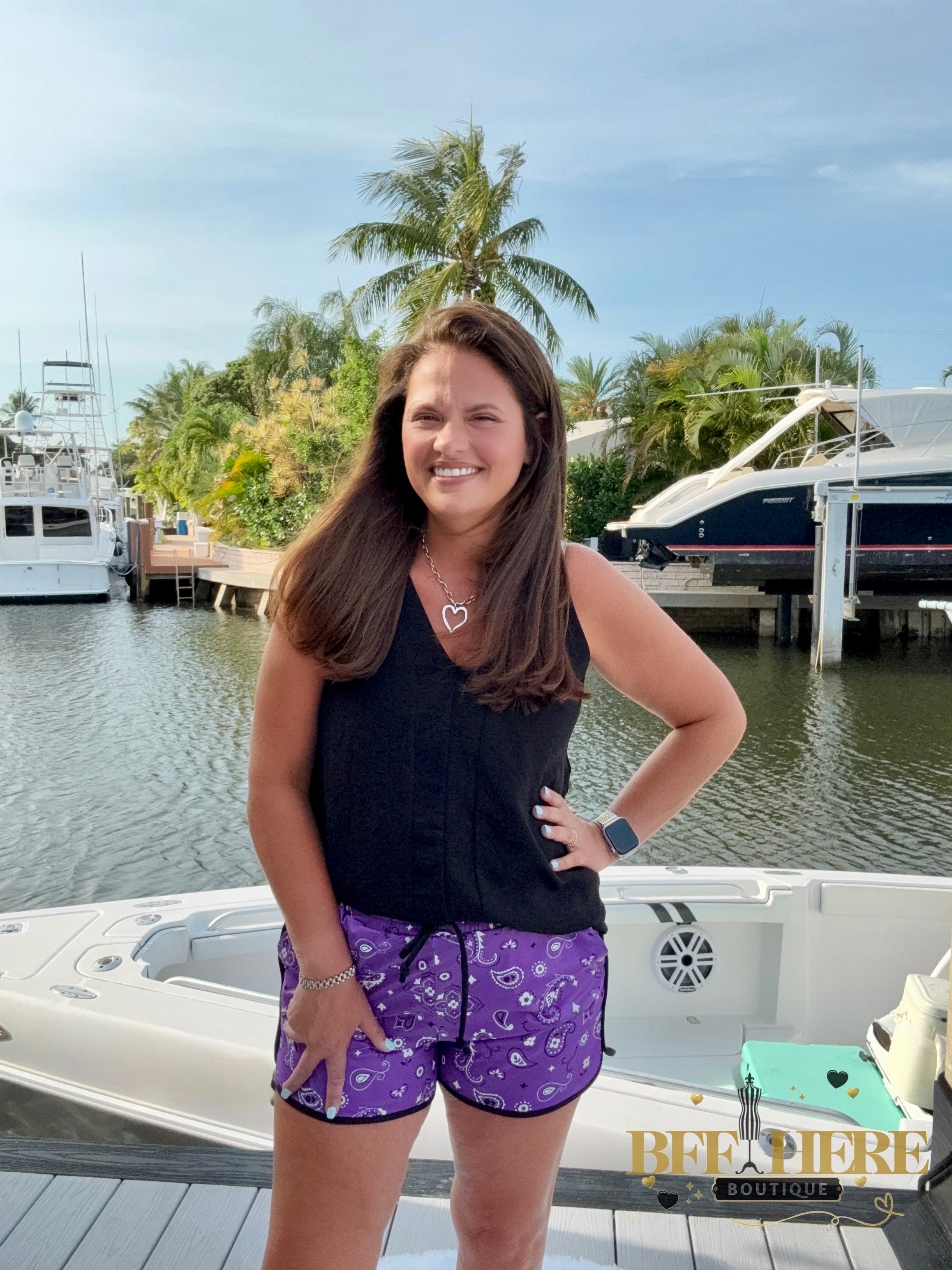 Bandana Babe Shorts / Purple by Sterling Kreek - BFF Here