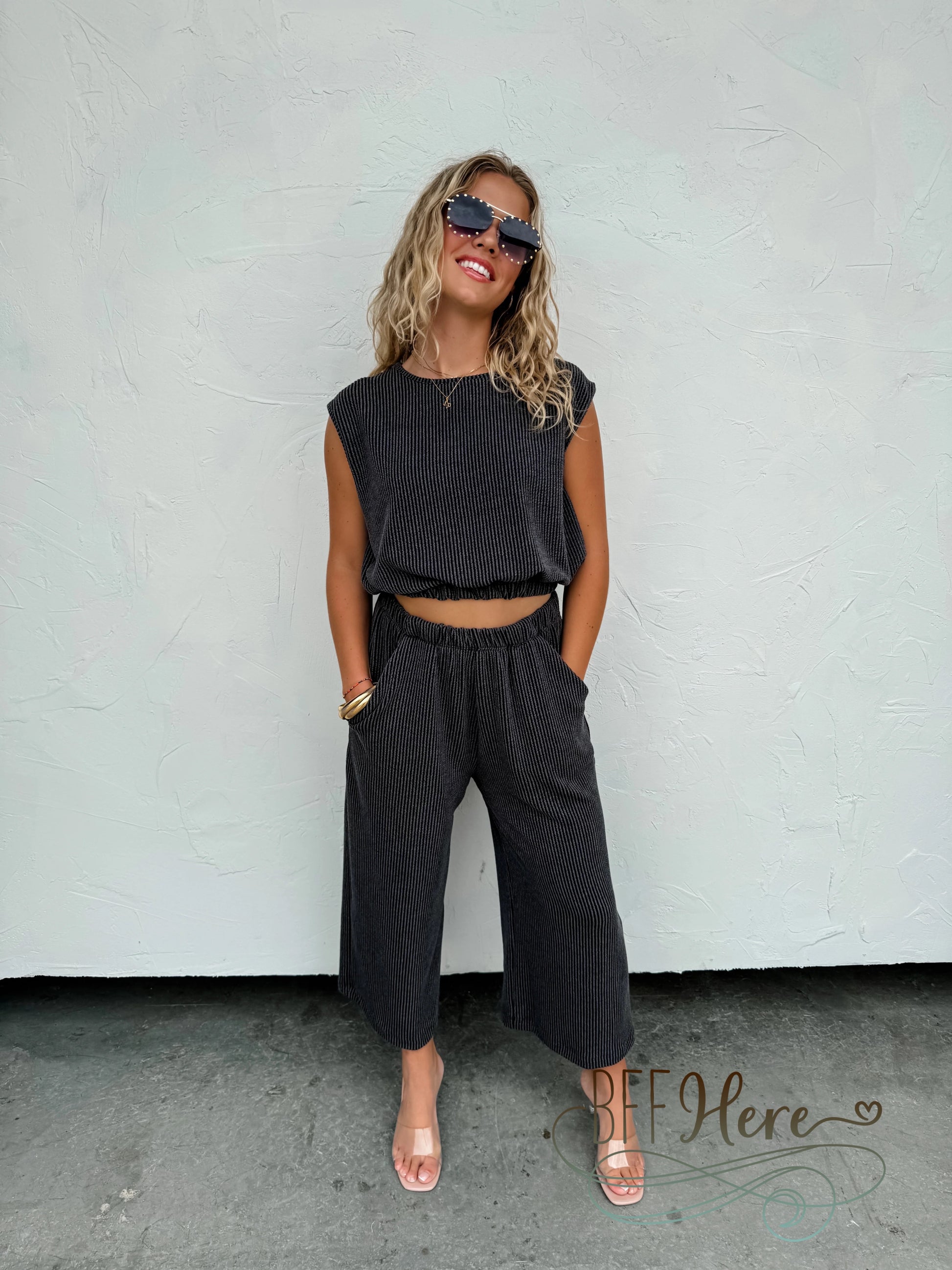 PREORDER: Maddie Crop Pant Set by Blakeley / Choice of Color (Ships Beginning of August) - BFF Here