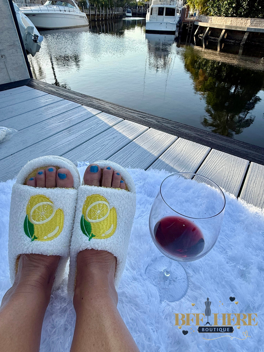 Lemon Drop Slippers by Jess Lea - BFF Here