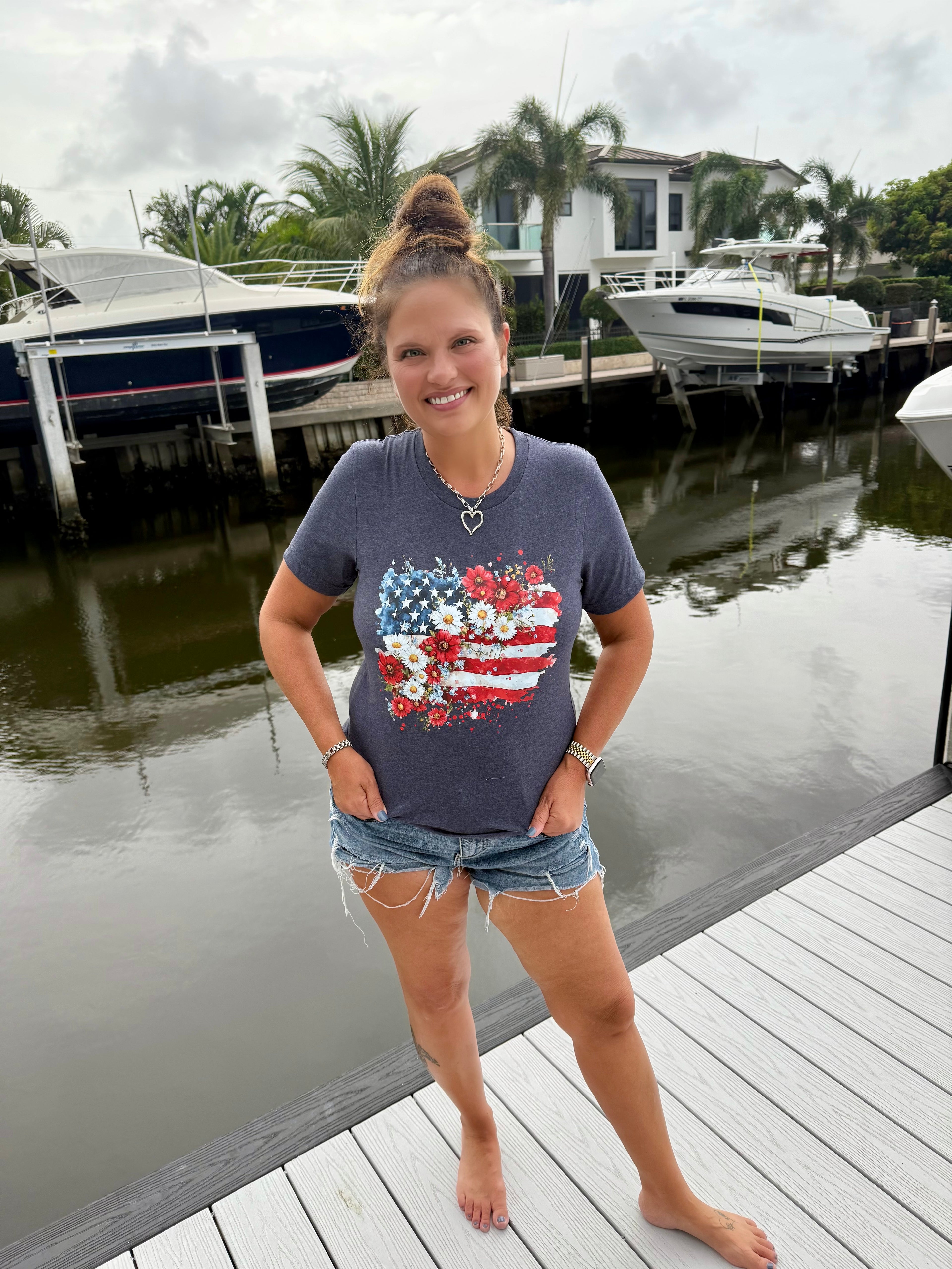 America in Bloom Tee - BFF Here