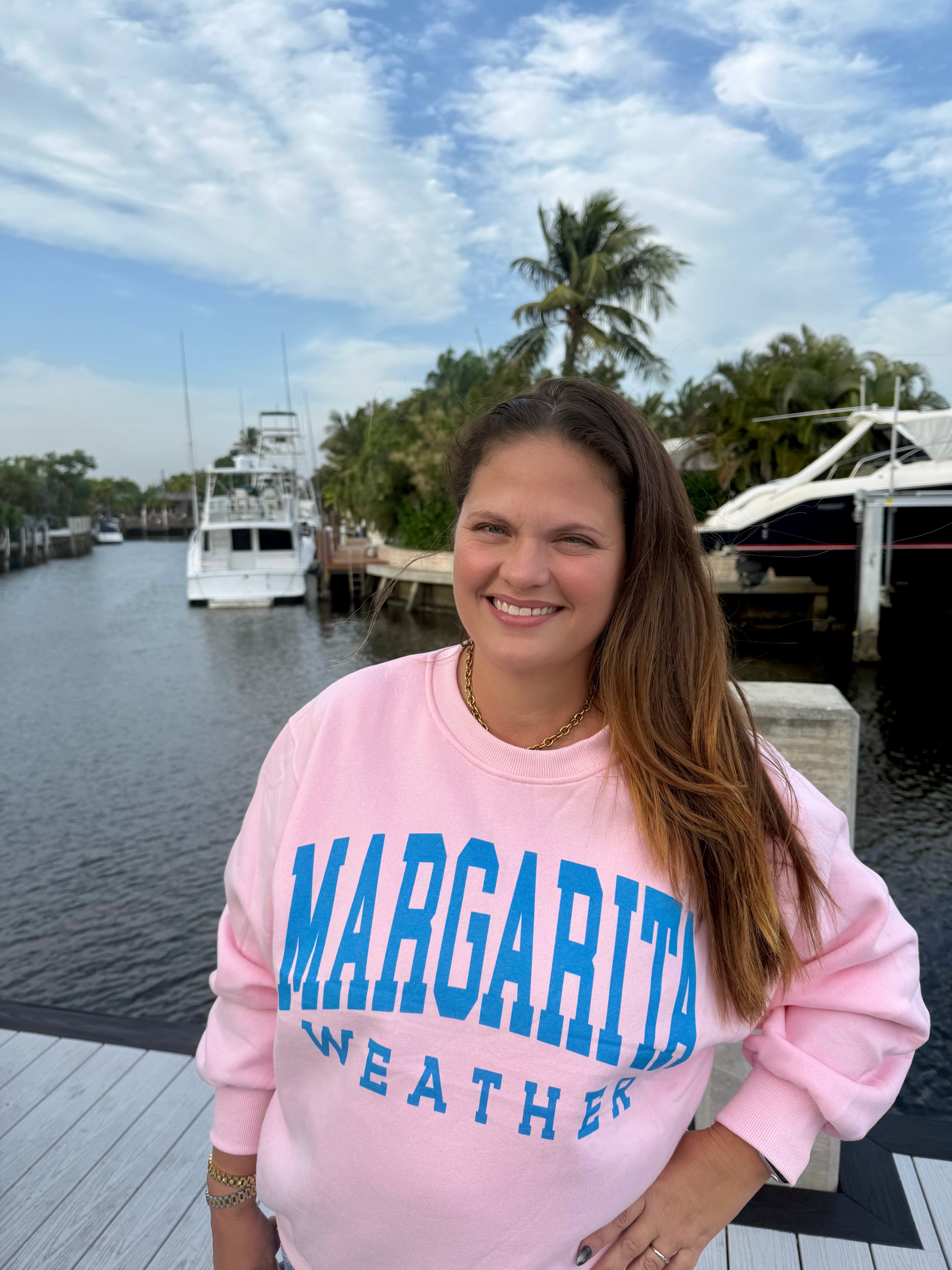 Lt. Pink Margarita Weather Sweatshirt by Panache - BFF Here