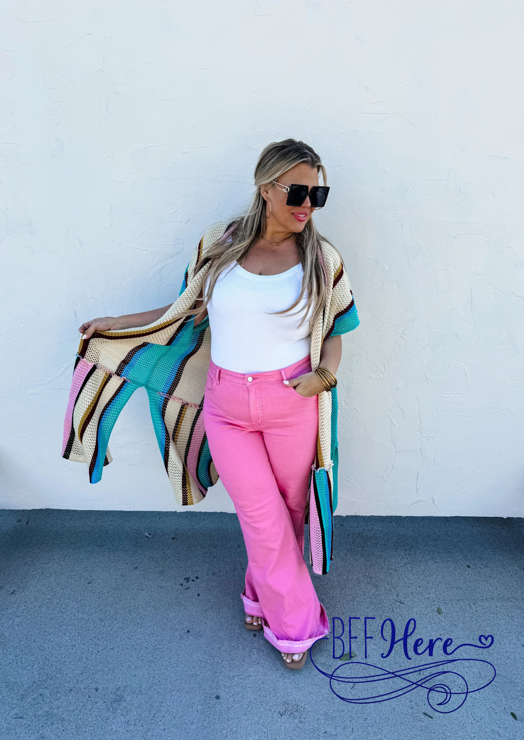 PREORDER:  Blush Sculpt: Pink Tummy Control Jeans for Flawless Silhouettes by Blakeley (Ships Middle of March ) - BFF Here