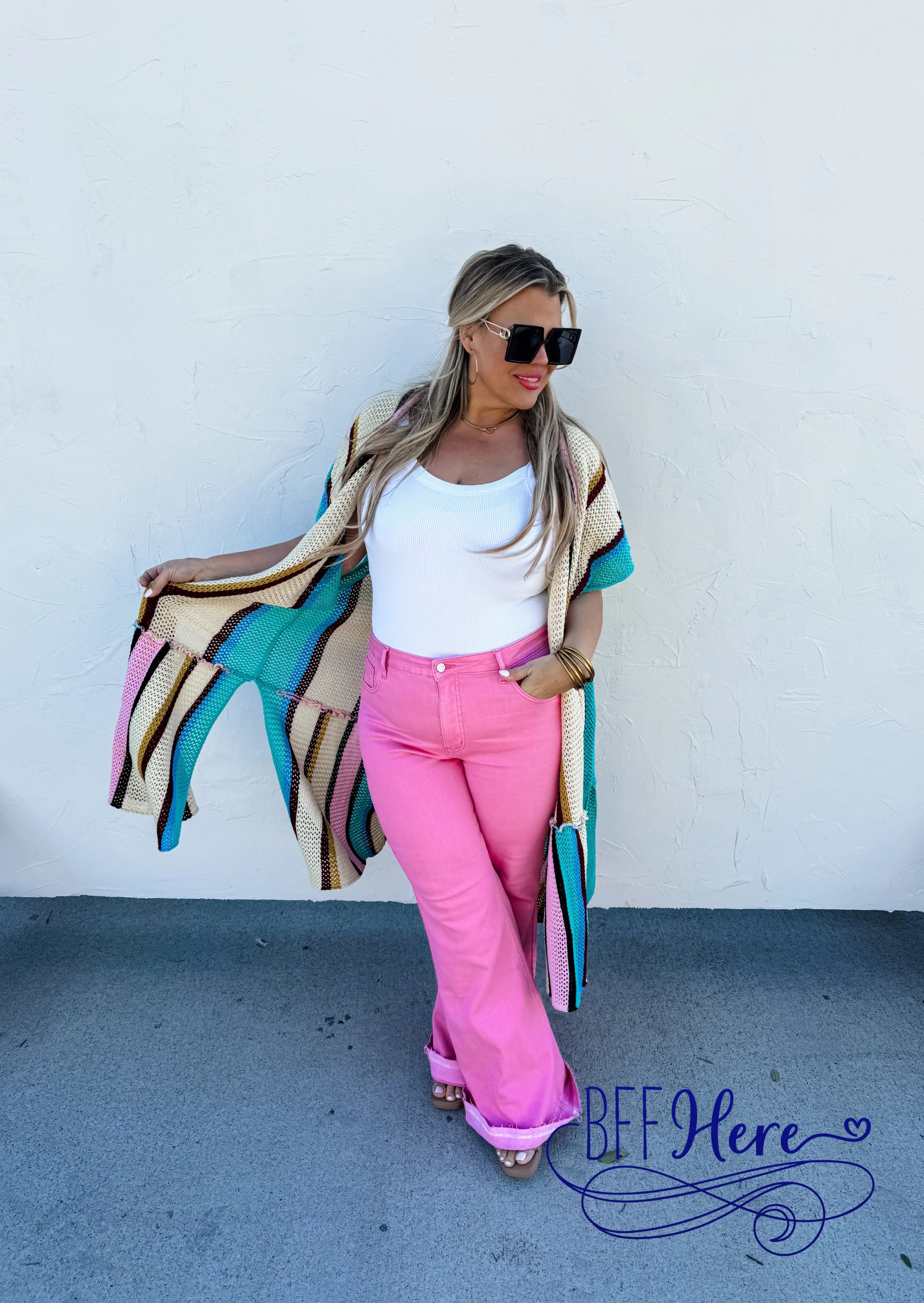 PREORDER:  Blush Sculpt: Pink Tummy Control Jeans for Flawless Silhouettes by Blakeley (Ships Middle of March ) - BFF Here