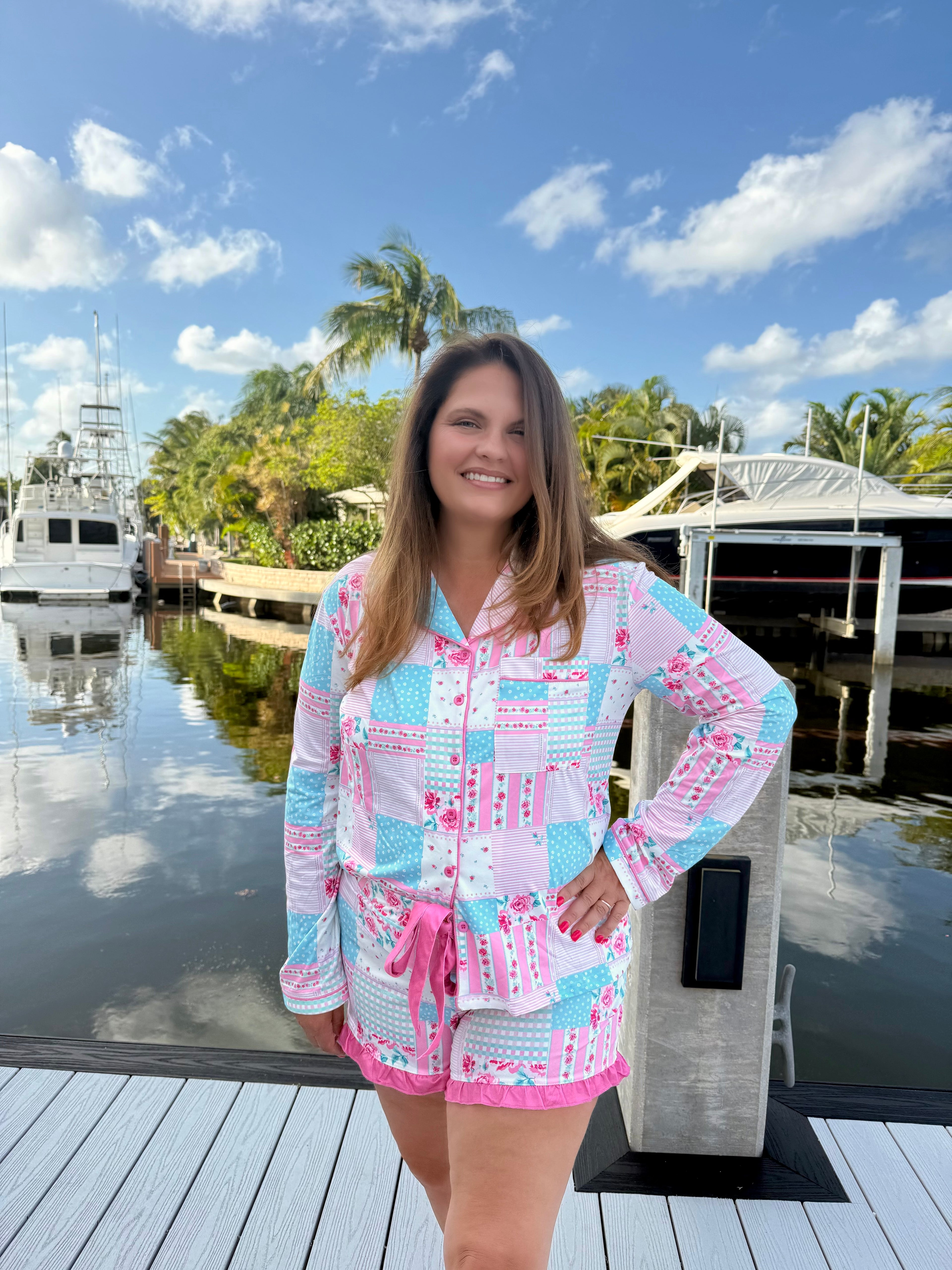 Pink Heirloom Ruffle Pajama Set by Jess Lea (Array) - BFF Here