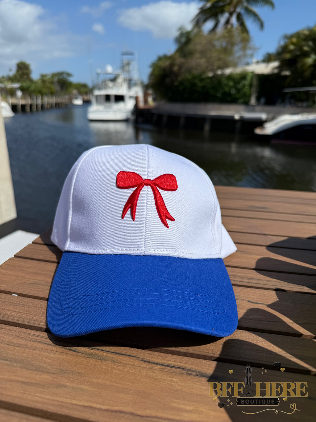 Mila Bow Hat / Red & Blue by Jess Lea - BFF Here