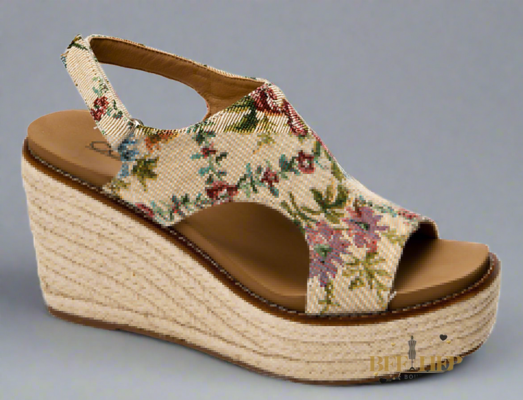 Freddie - Sand Brocade Floral by Corkys - BFF Here
