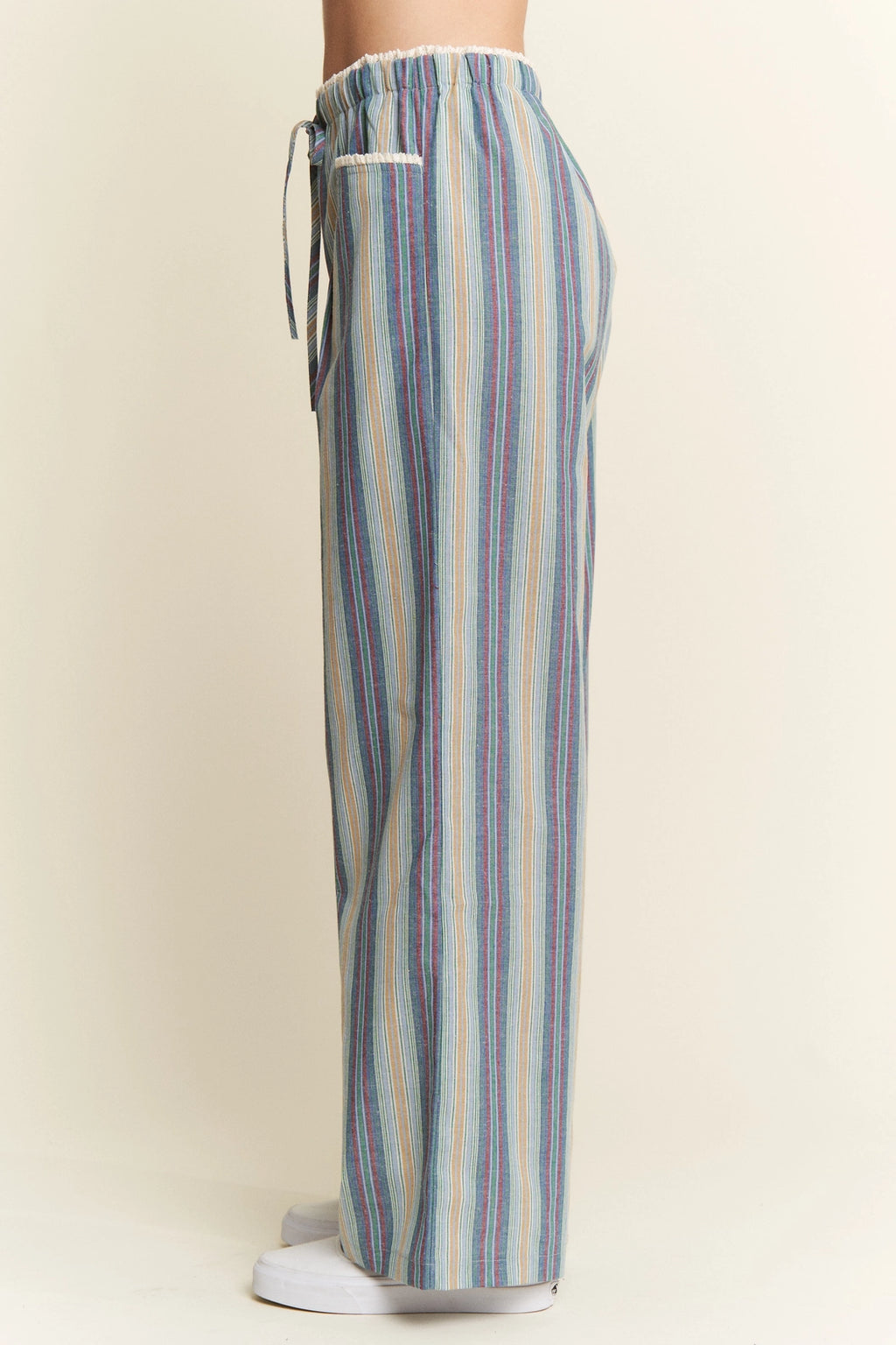 Eclectic Stripe Linen Pants by Jade by Jane - BFF Here