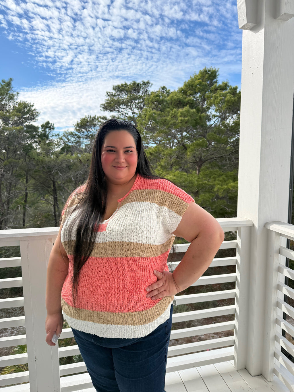 Short Sleeve Color Block Stripe Top by Sew In Love (Ships 2-3 weeks) - BFF Here