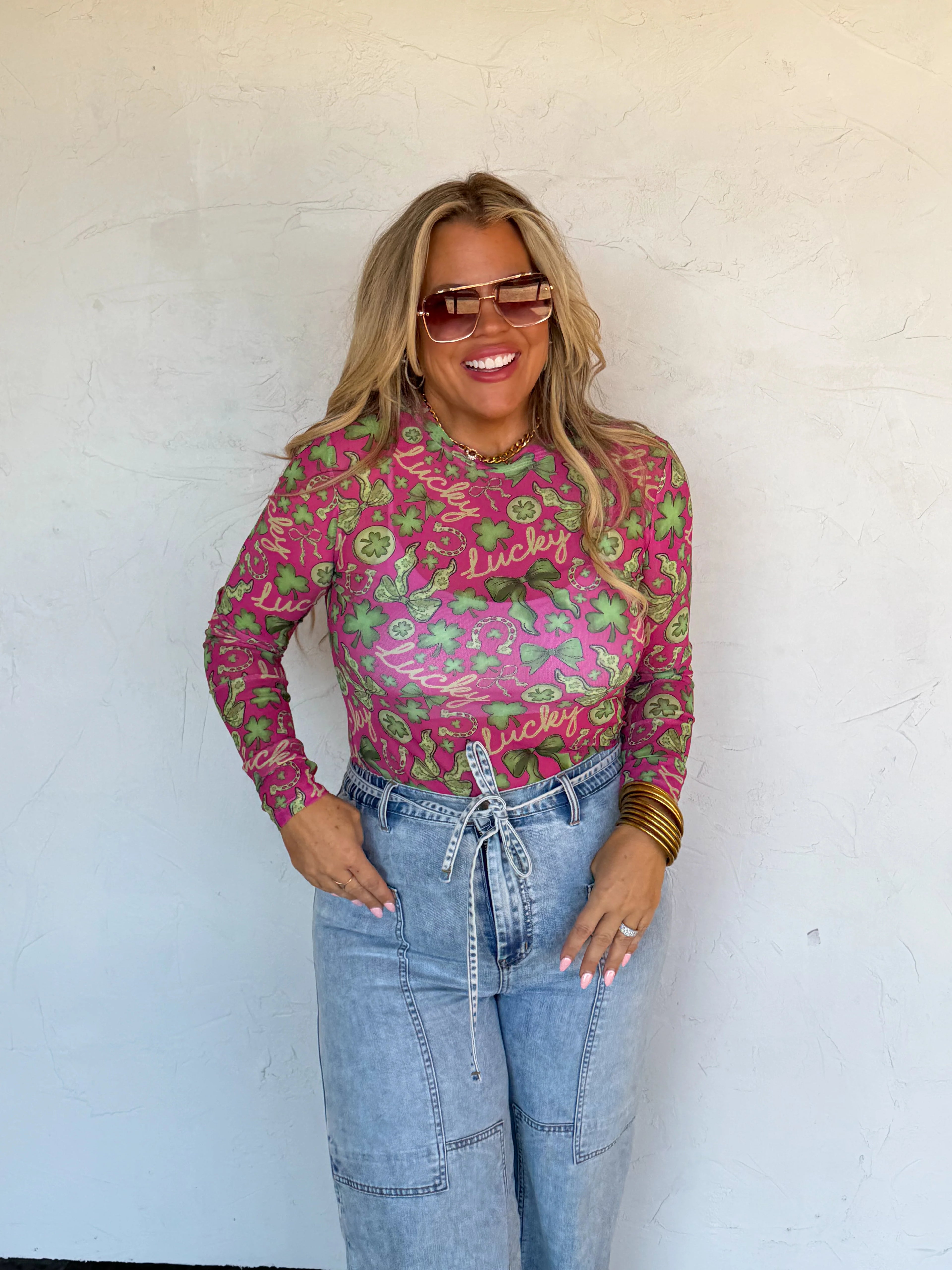 Lucky Girl Mesh Top by Blakeley (Ships in 2 weeks ) - BFF Here