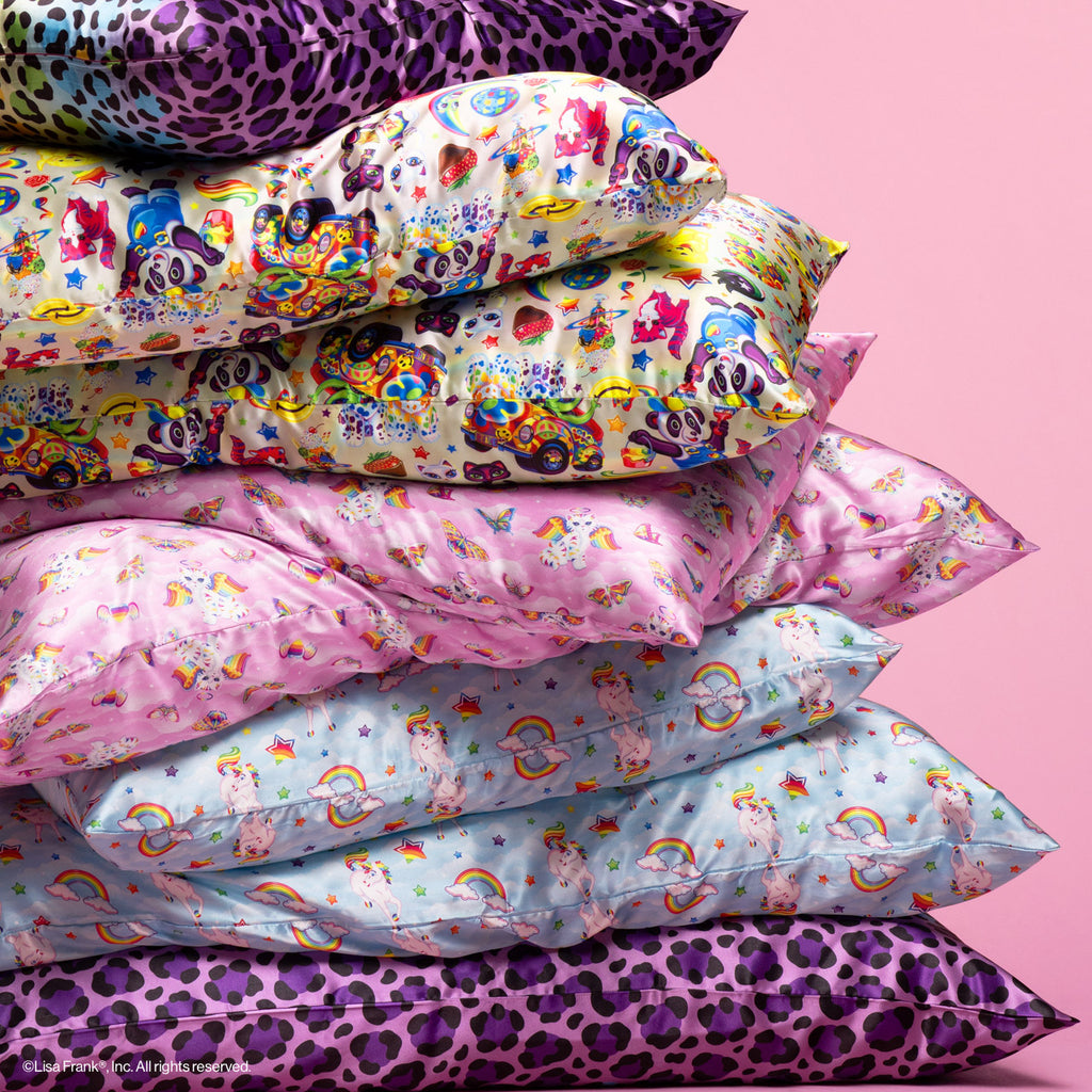 Lisa Frank X Kitsch Satin Pillowcase - Rainbow Leopard