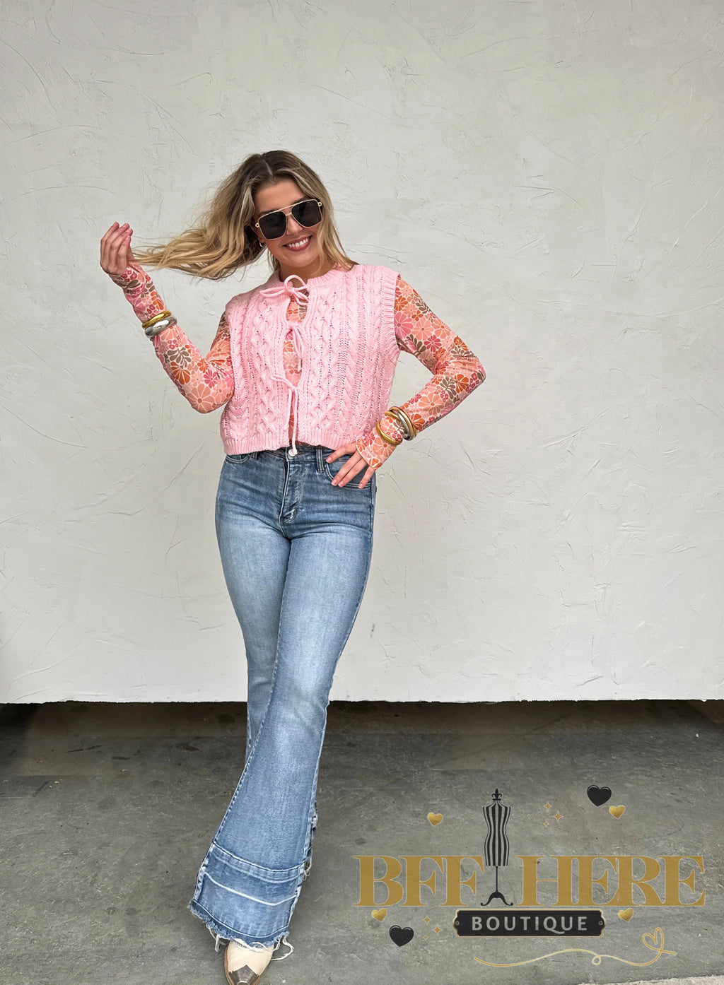 Vintage Floral Mesh Top by Blakeley - BFF Here