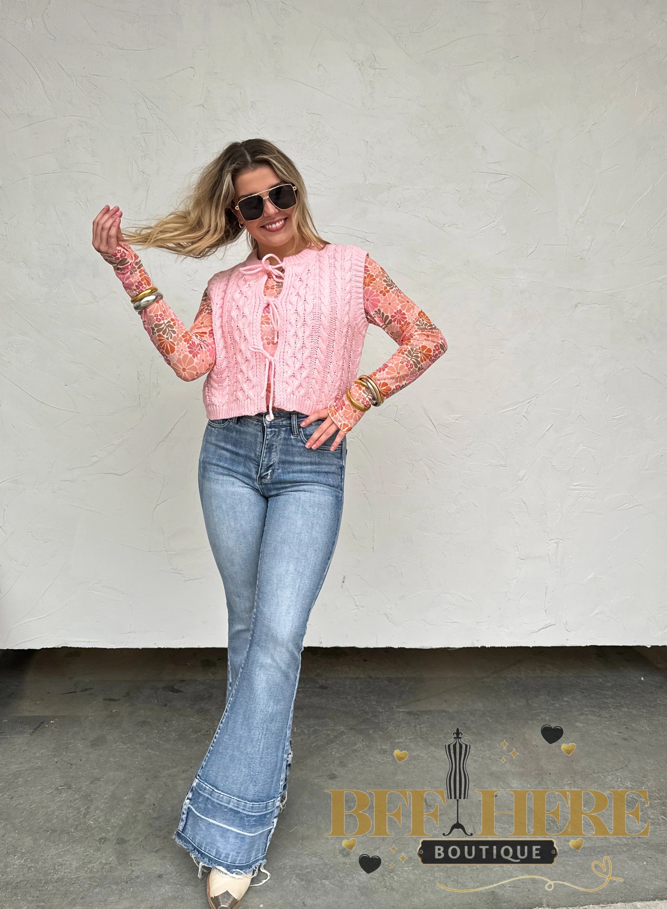 Vintage Floral Mesh Top by Blakeley - BFF Here