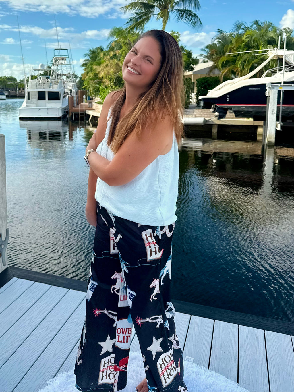 Howdy Cowboy Wide Leg Pants by Jade by Jane - BFF Here