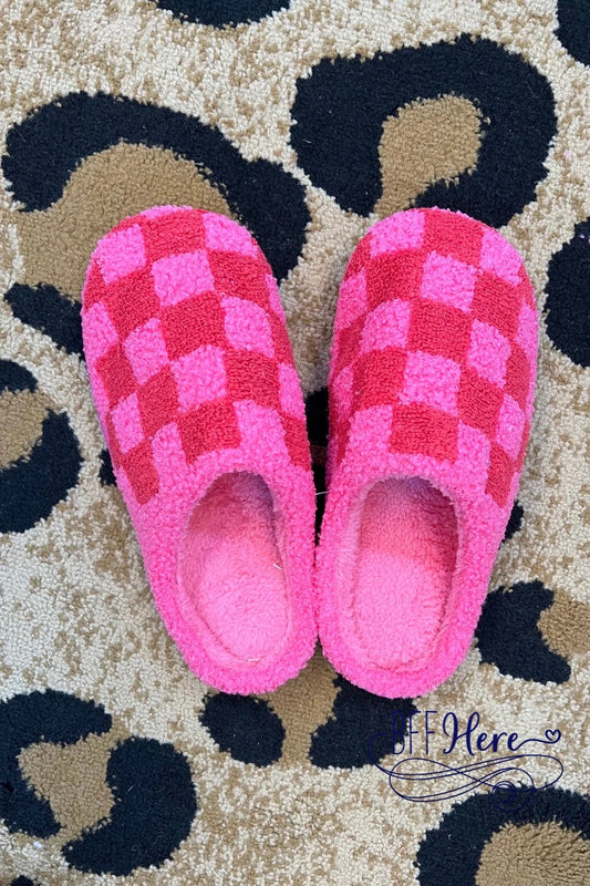 Checked Out Checkered Slippers - BFF Here