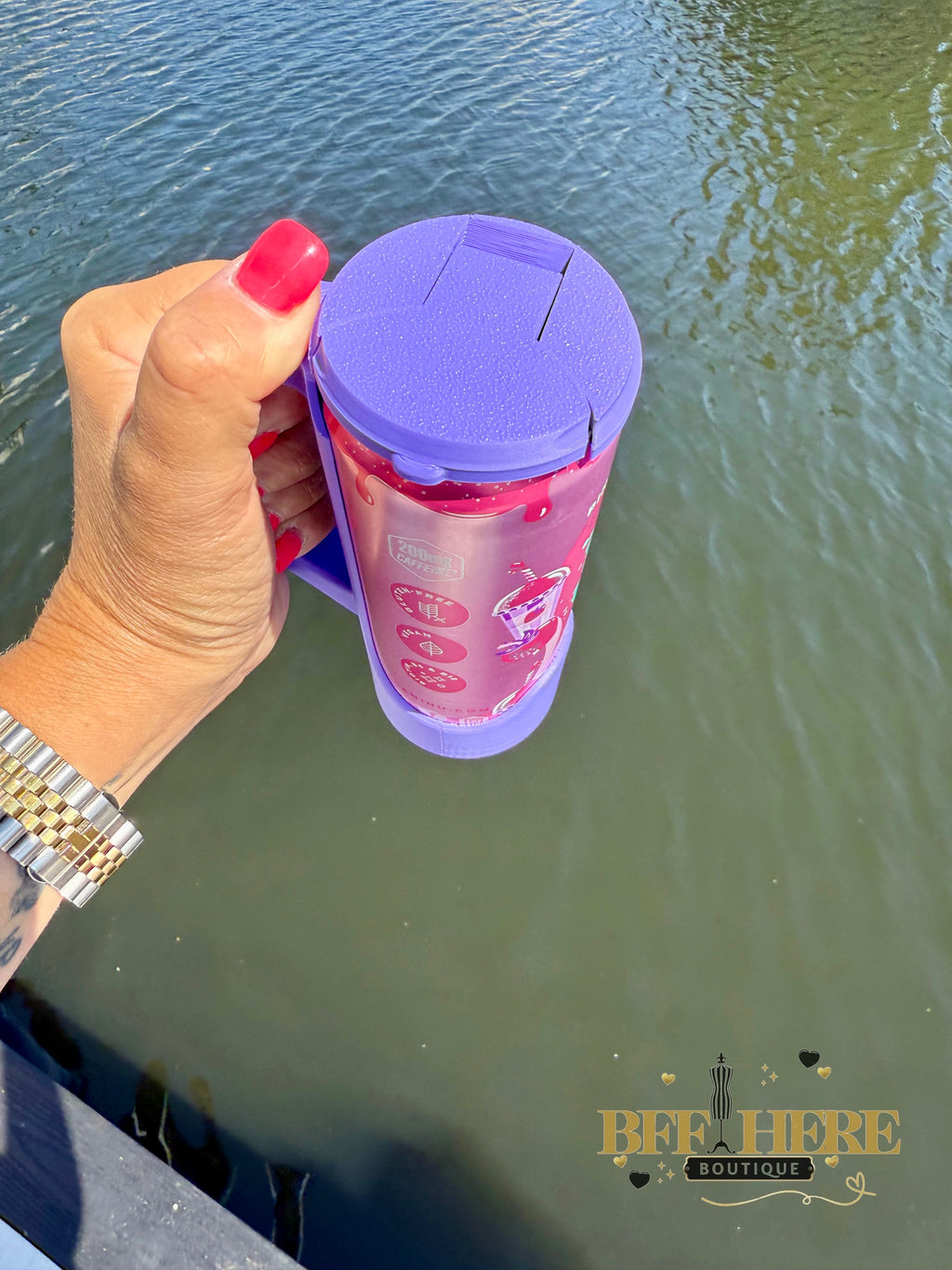 Sip & Chill Skinny Can Lid / Choice of Color - BFF Here