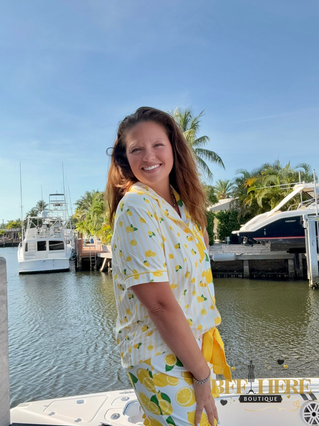 Lemon Drop Ruffle Pajama Set by Jess Lea - BFF Here