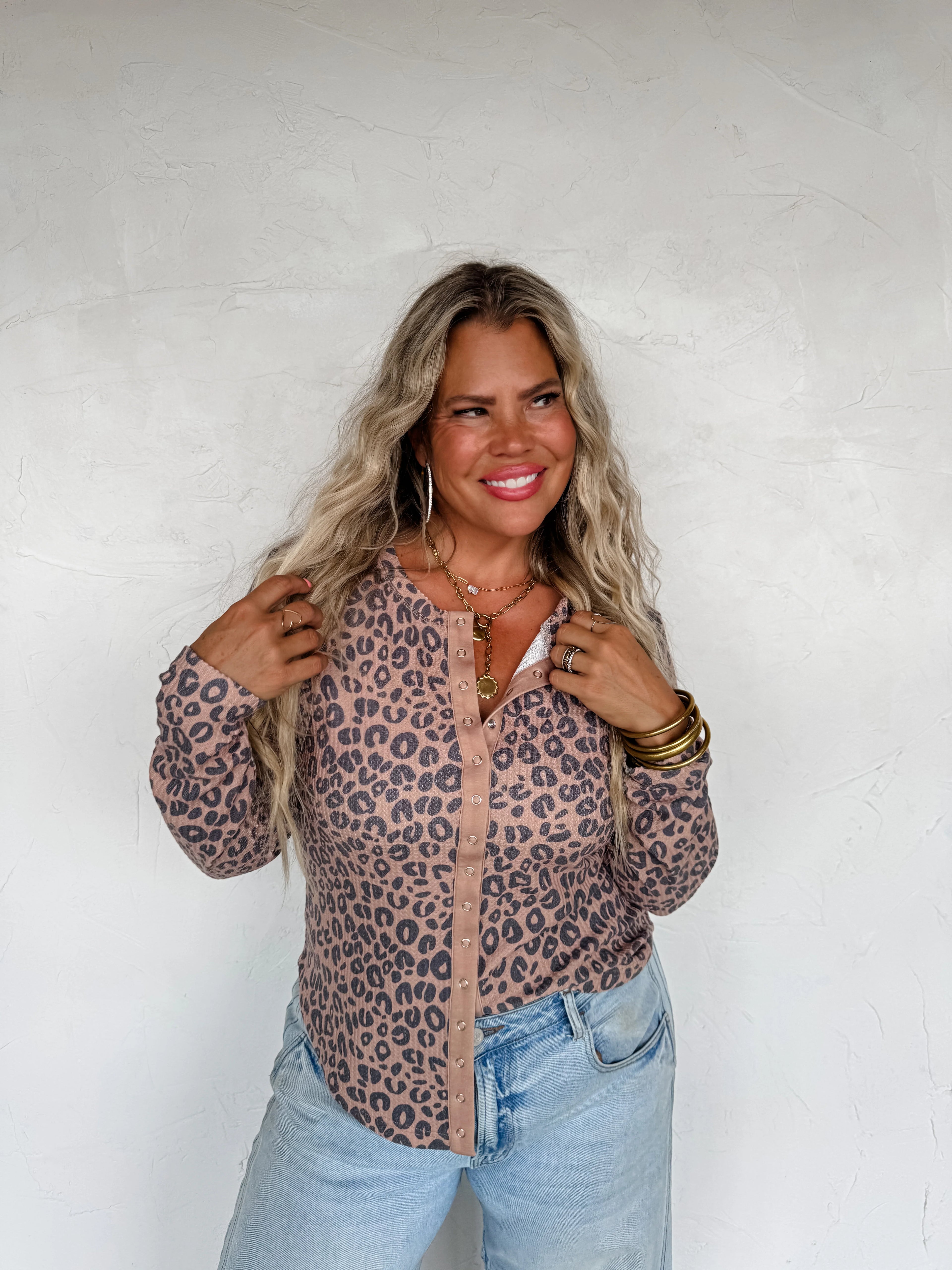 PREORDER: Kori Snap Button Waffle Top by Blakeley (ETA: Late December) - BFF Here