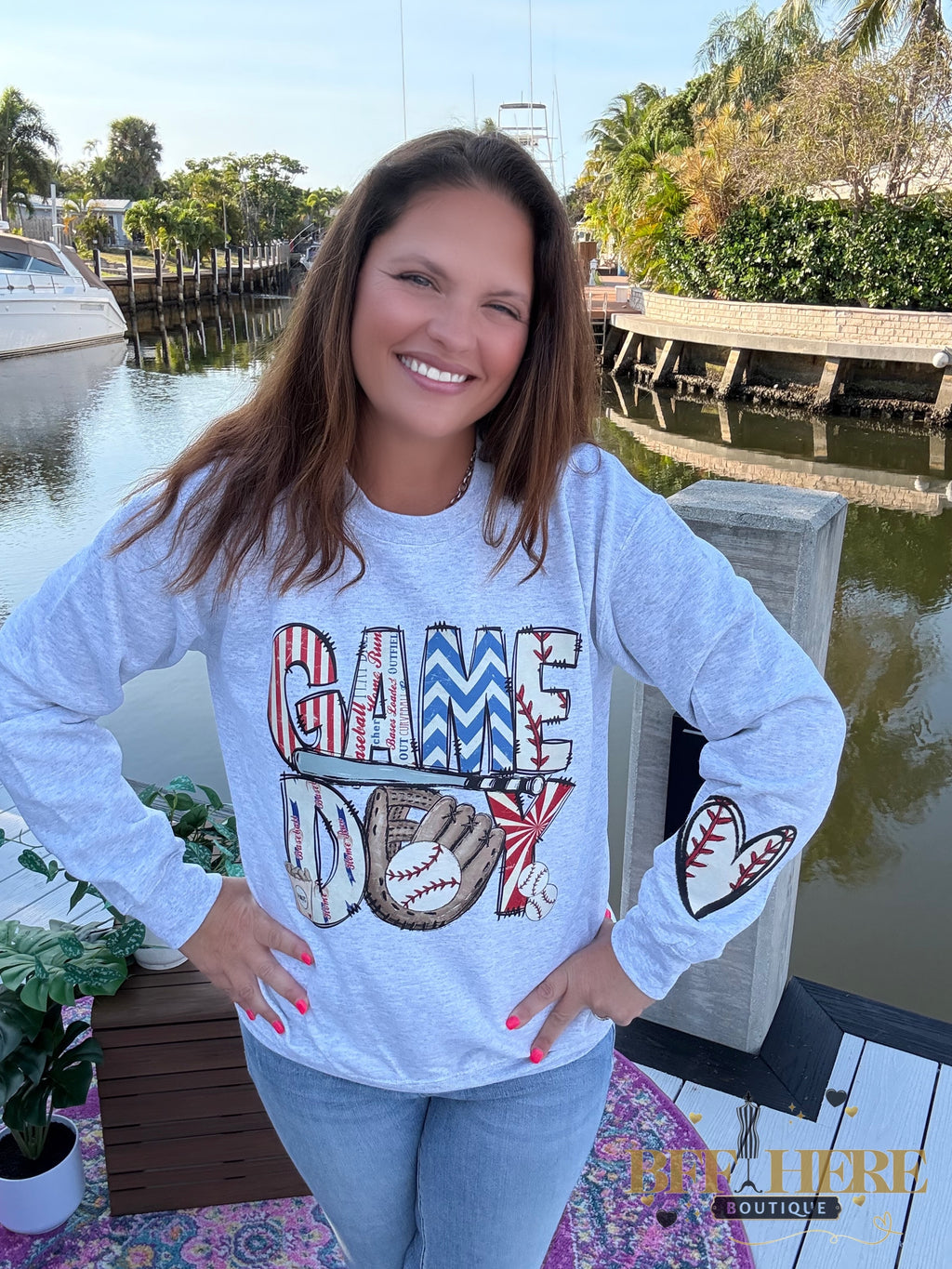 Heart on the Field Game Day Sweatshirt - BFF Here