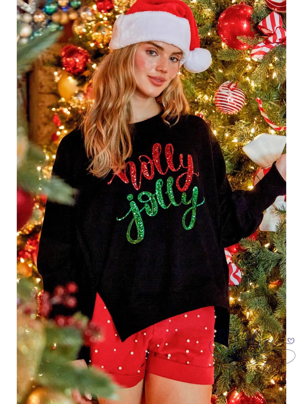 Holly Jolly Vibes: French Terry Holiday Sweatshirt / Choice of Color - BFF Here