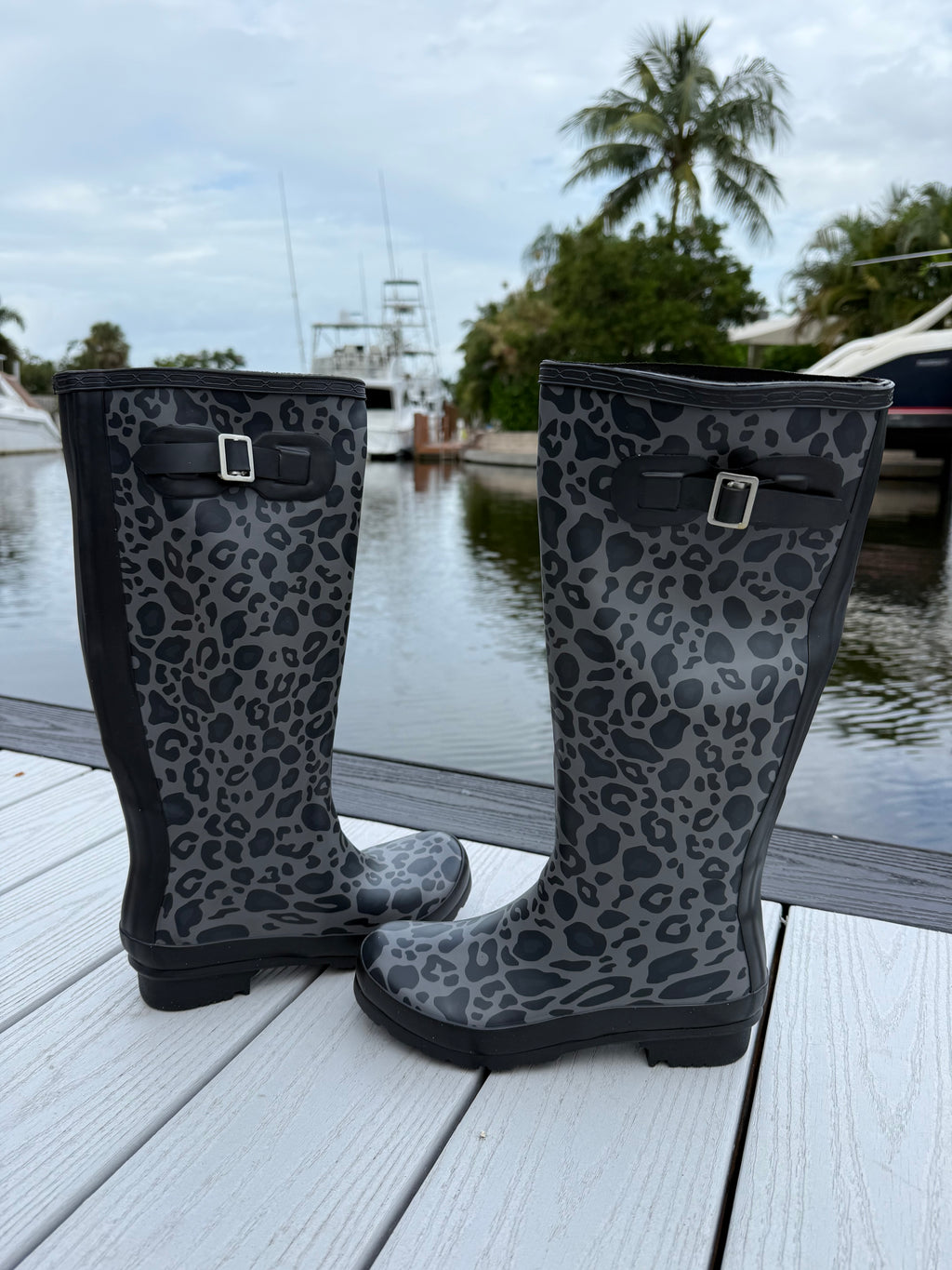 Wild About Rain Leopard Boots - BFF Here