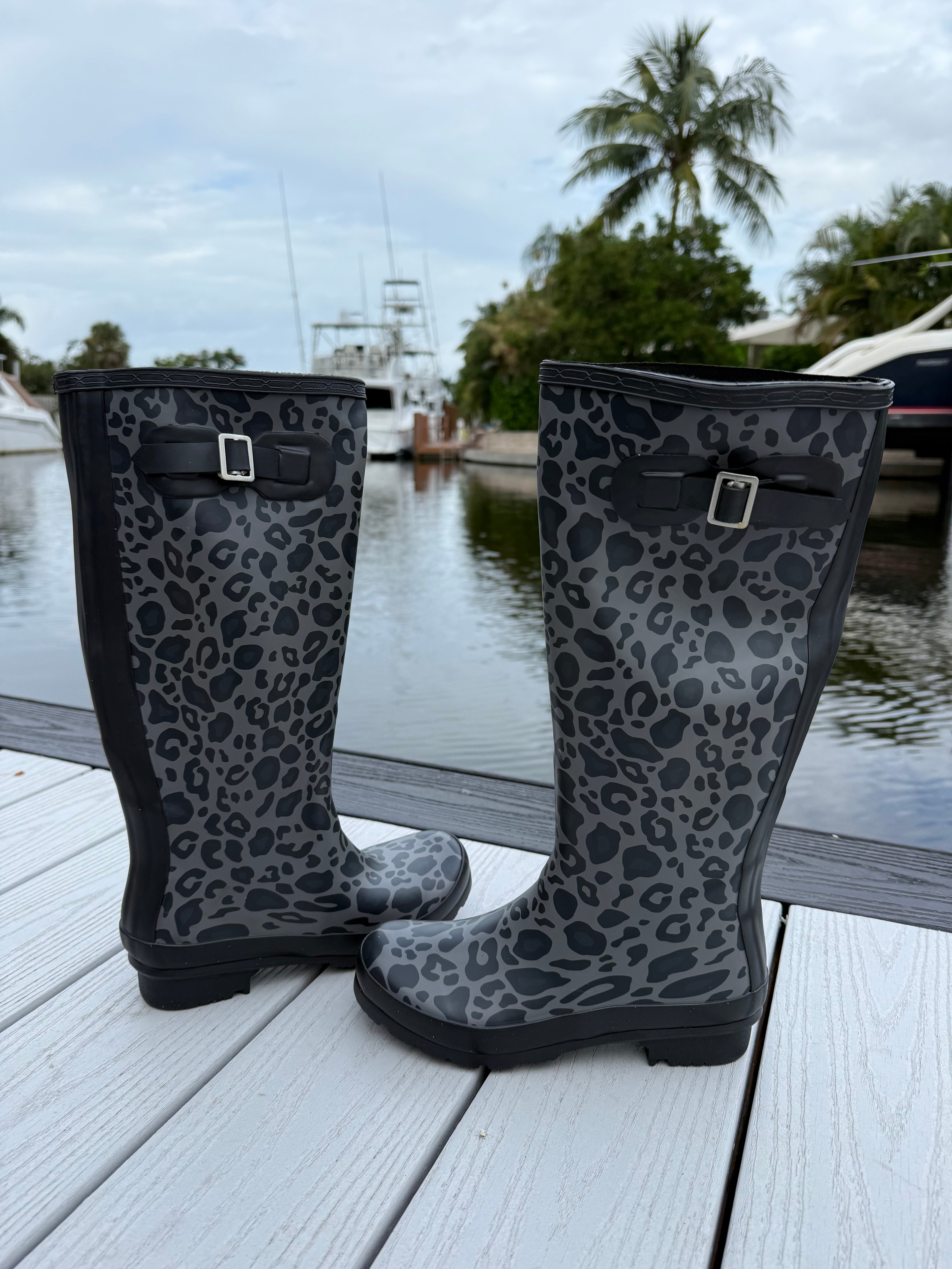 Wild About Rain Leopard Boots - BFF Here
