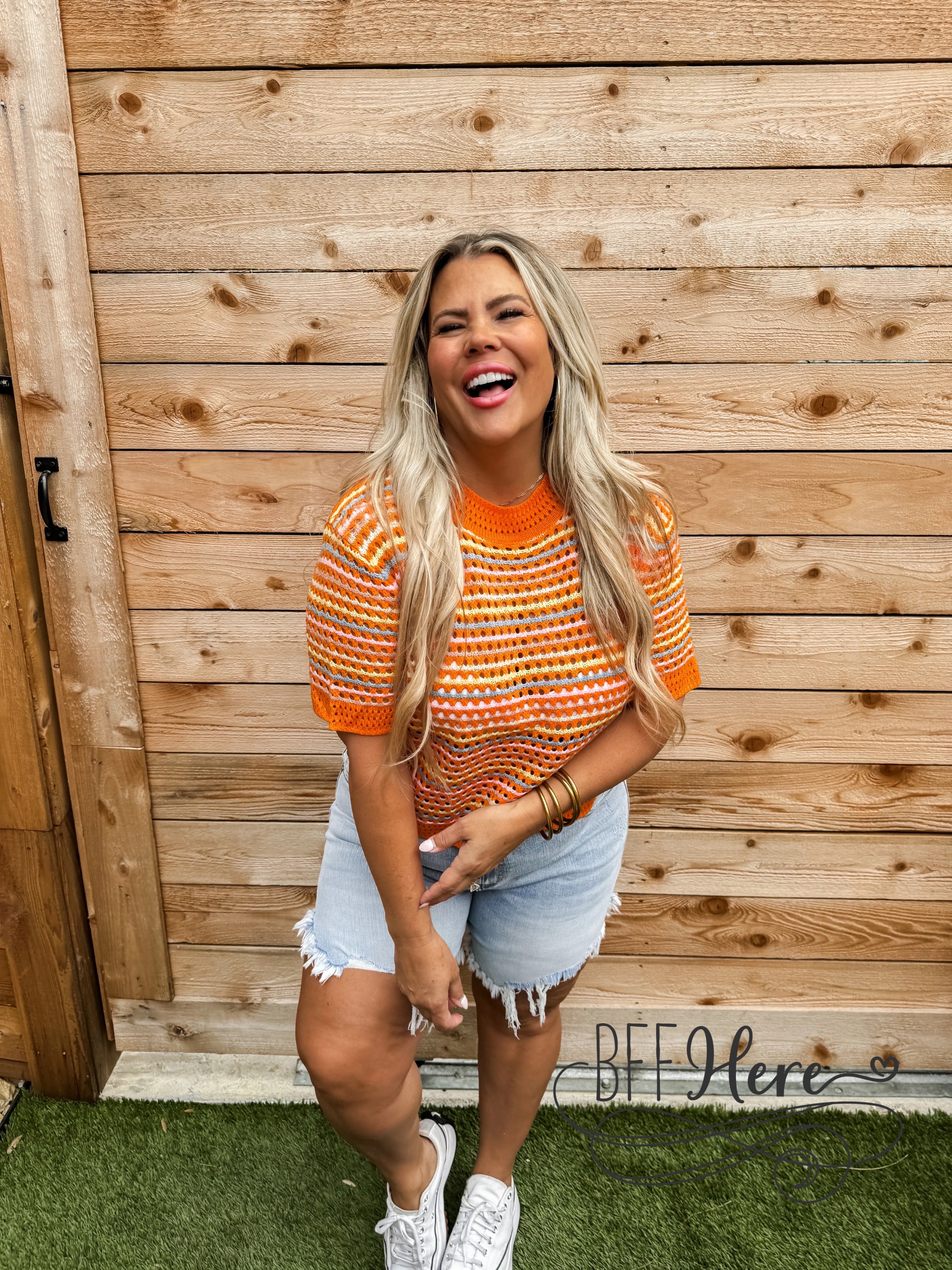PREORDER: Striped Serenity: Soft Knit Top / Choice of Color by Blakeley (Ships Middle of April) - BFF Here