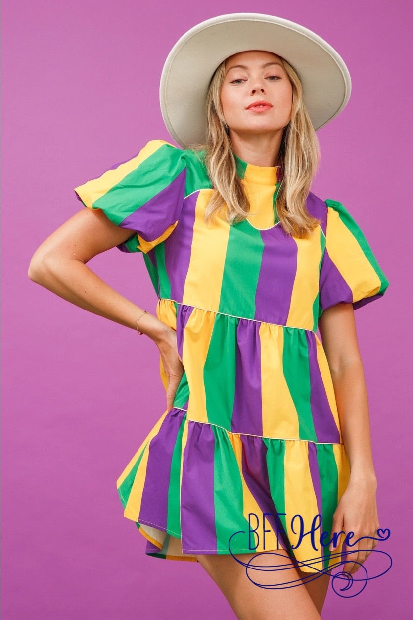 Carnival Stripes: Mardi Gras Poplin Delight - BFF Here