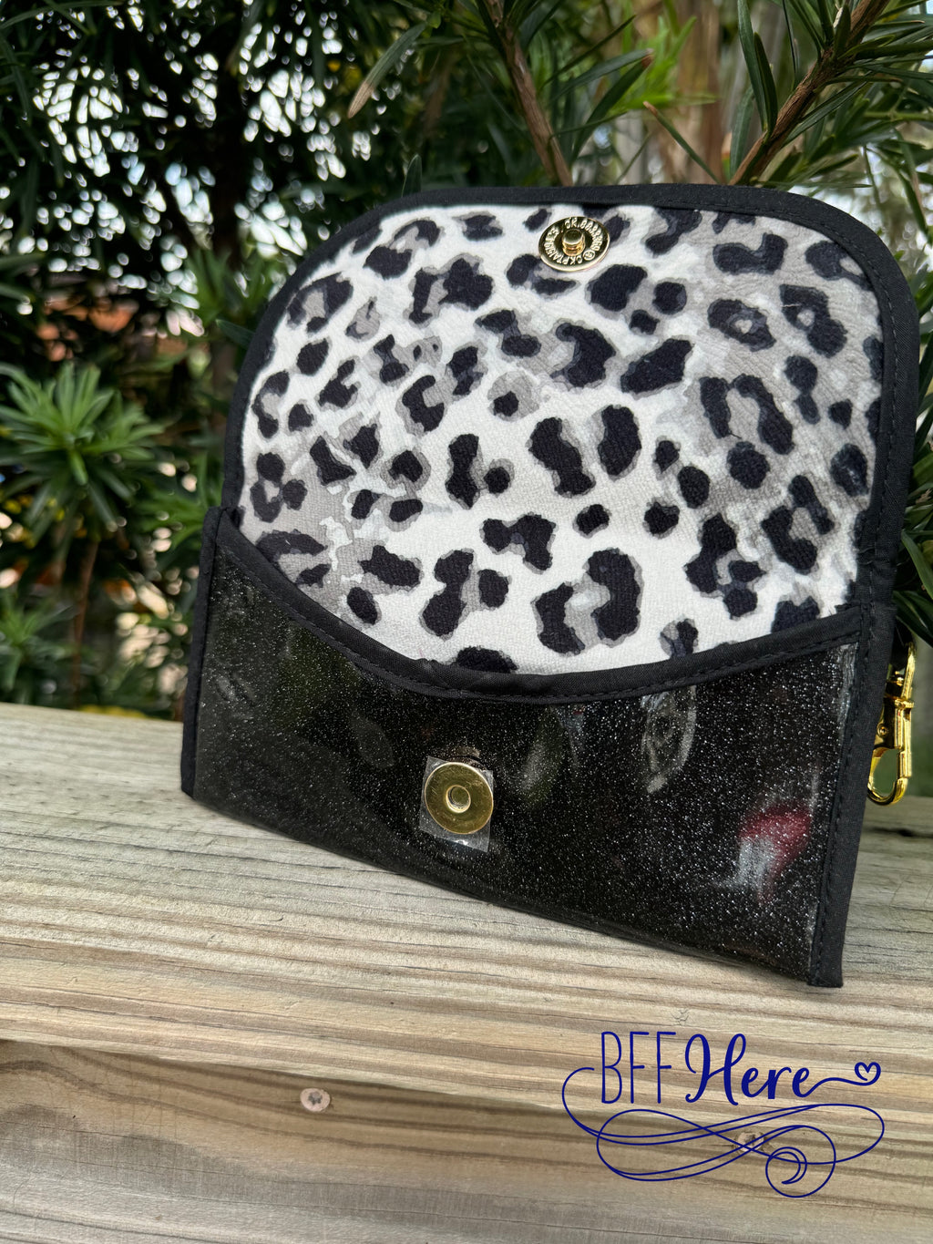 Onyx Glitter Sunglass Case by Makeup Junkie Bags - BFF Here