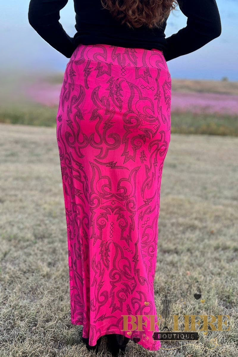 Cowgirls Like Us Slit Skirt by Sterling Kreek - BFF Here