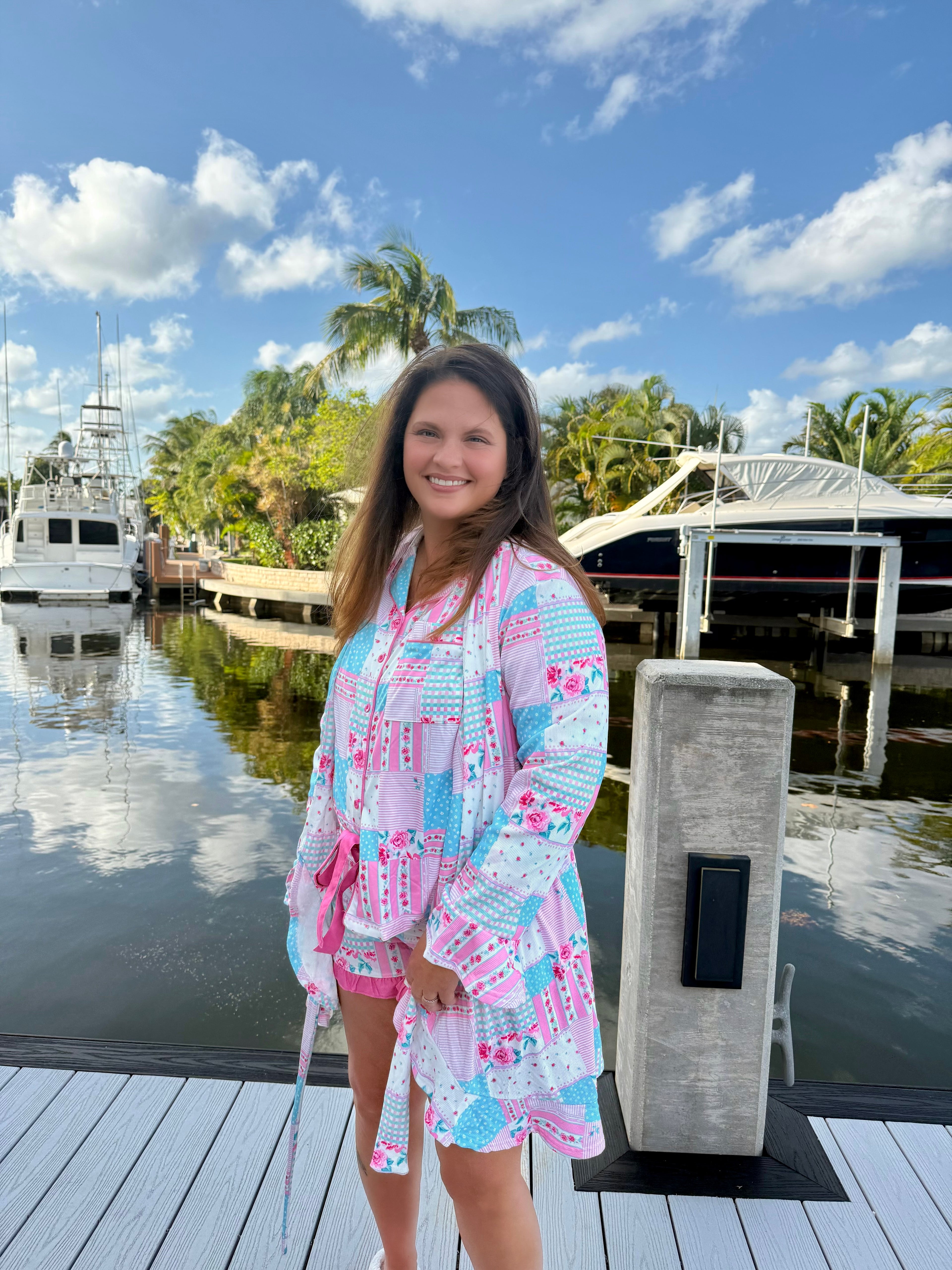 Almost Ready Ribbed Robe by Jess Lea / Pink Heirloom Patchwork - BFF Here