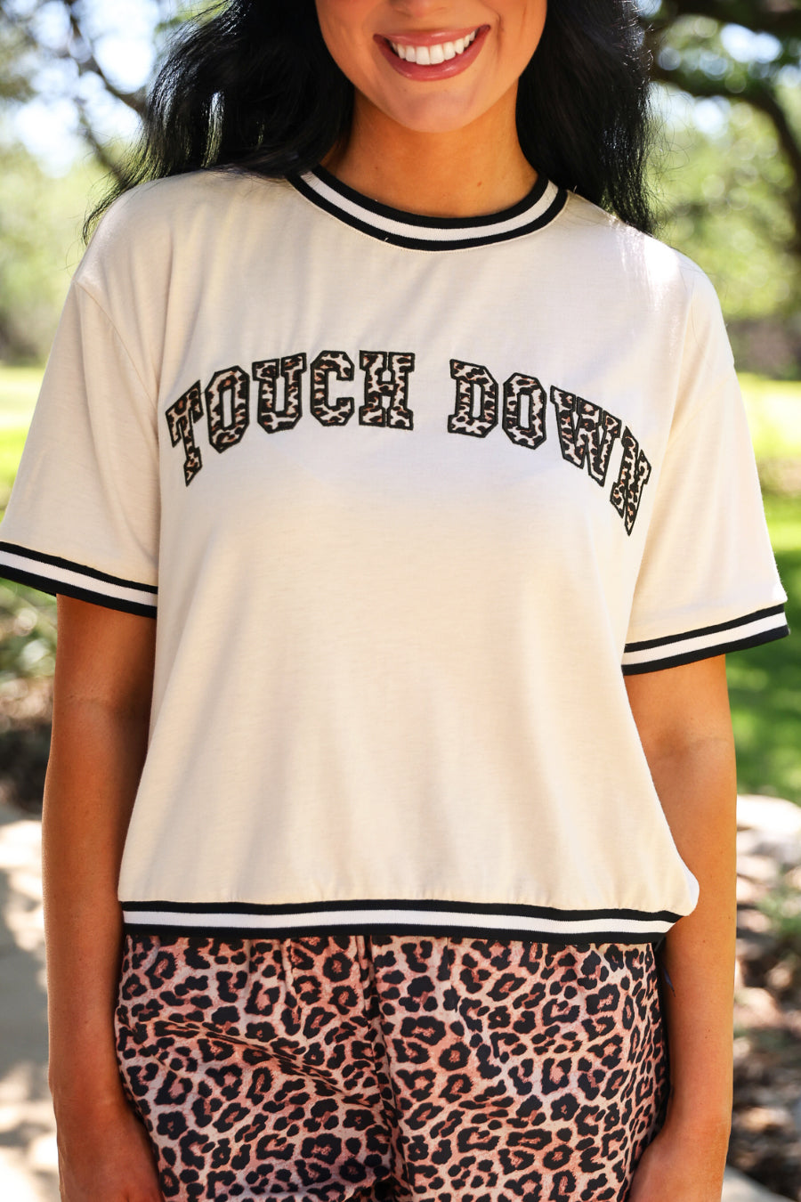 PREORDER: Touch Down Leopard Tee by Jess Lea (ETA: July)