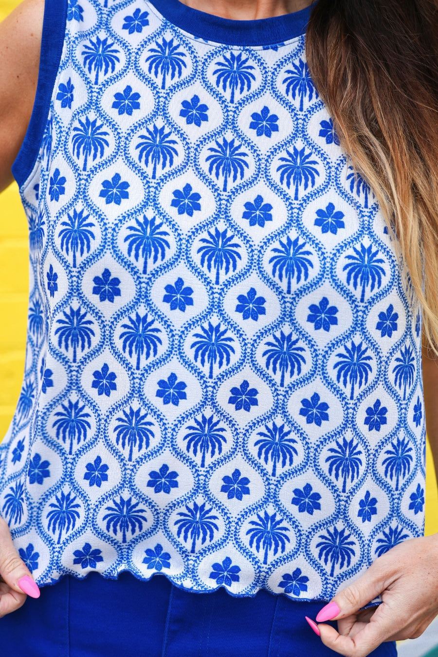 PREORDER- Heatwave Ribbed Tank- Palm Dreams - BFF Here