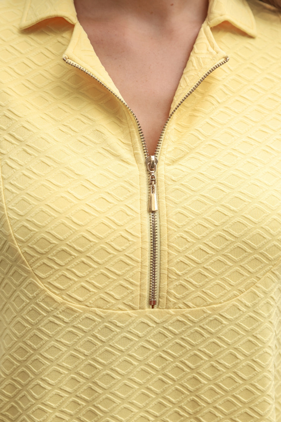PREORDER: Ezra Textured Zipper Dress / Butter Yellow by Jess Lea (ETA: Late February/Early March)