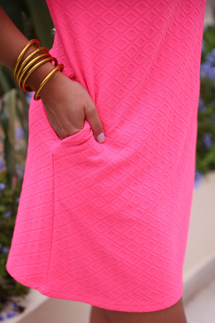 Ezra Textured Zipper Dress / Hot Pink by Jess Lea - BFF Here