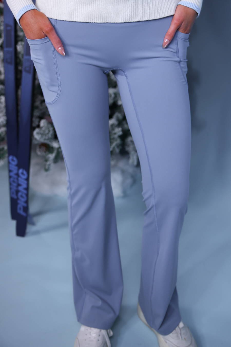 PREORDER: Compression Flared Leggings / Icy Gray (ARRAY) by Jess Lea (ETA: October)