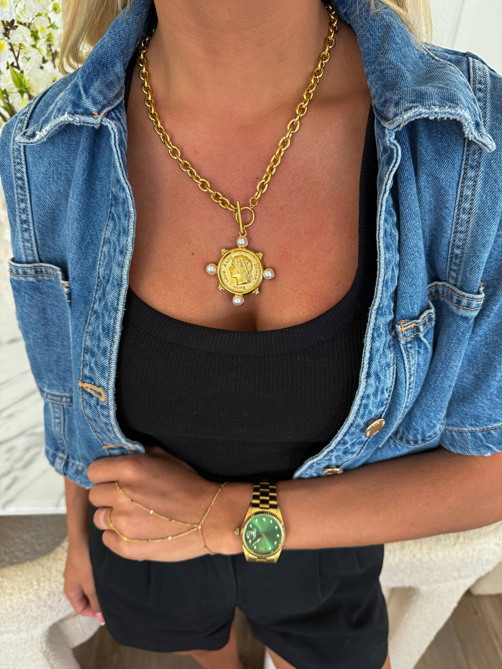 PEARL COIN NECKLACE - BFF Here