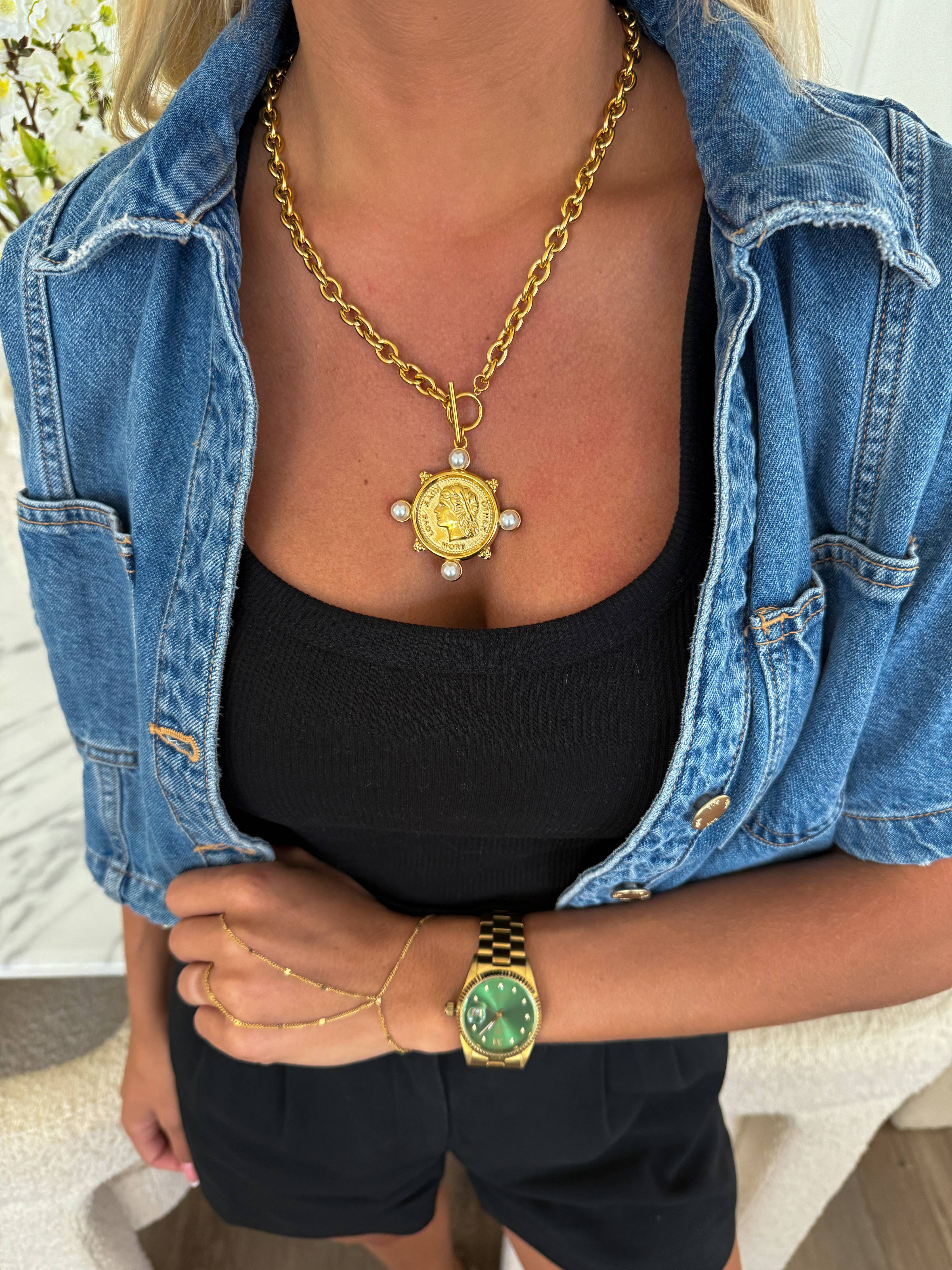 PEARL COIN NECKLACE - BFF Here