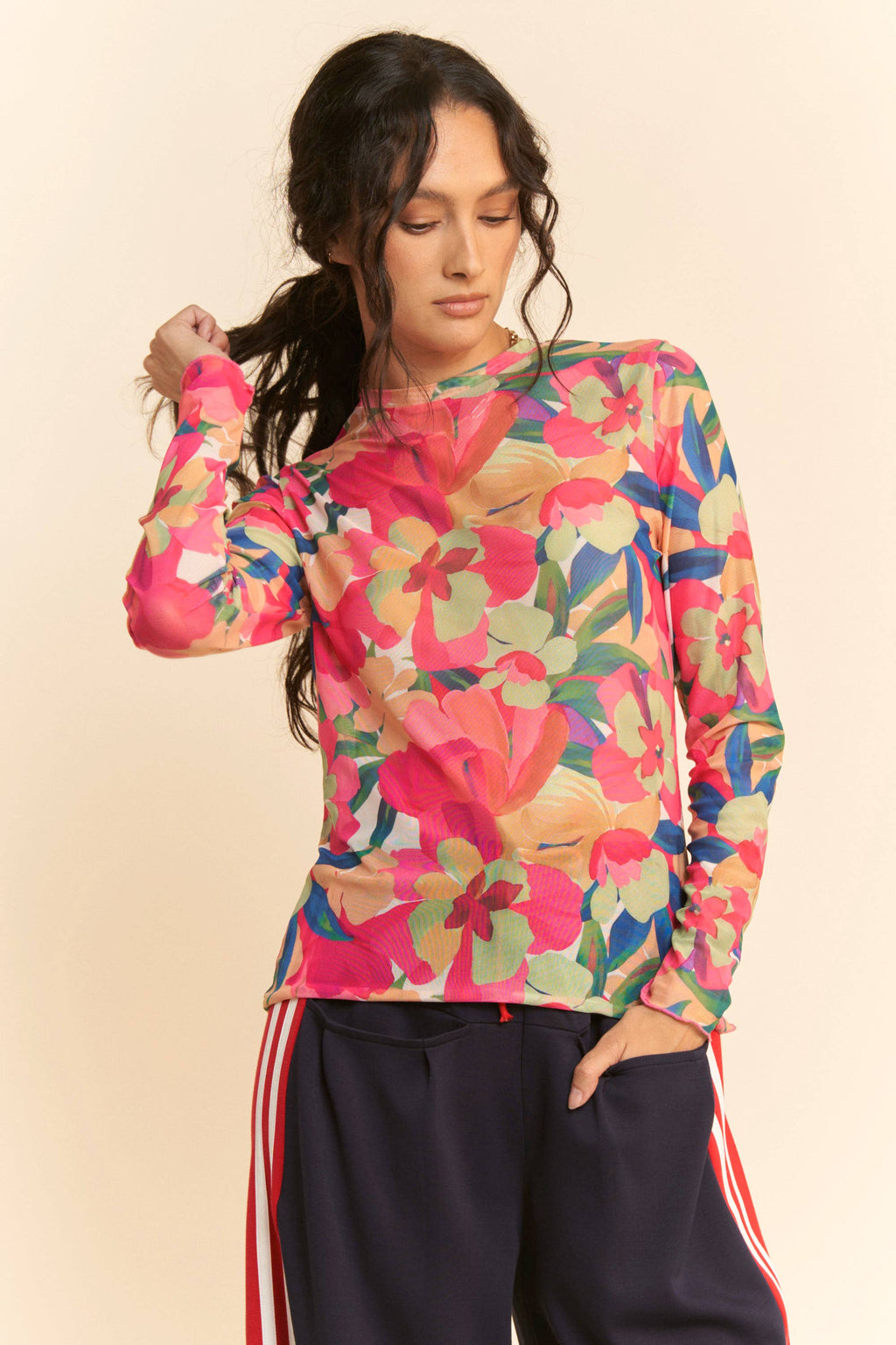 Bloom Burst Mesh Top / Choice of Color - BFF Here