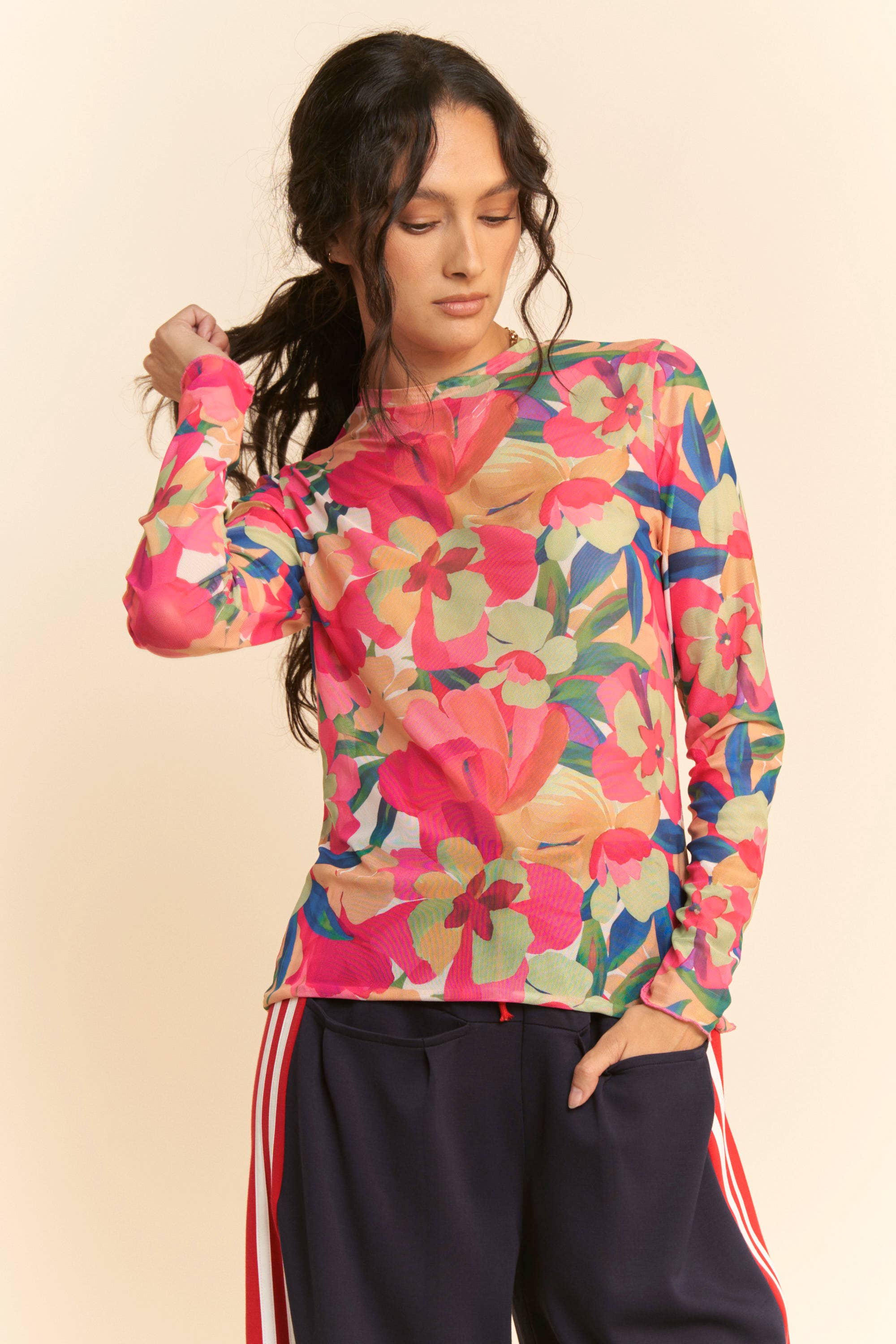 Bloom Burst Mesh Top / Choice of Color - BFF Here