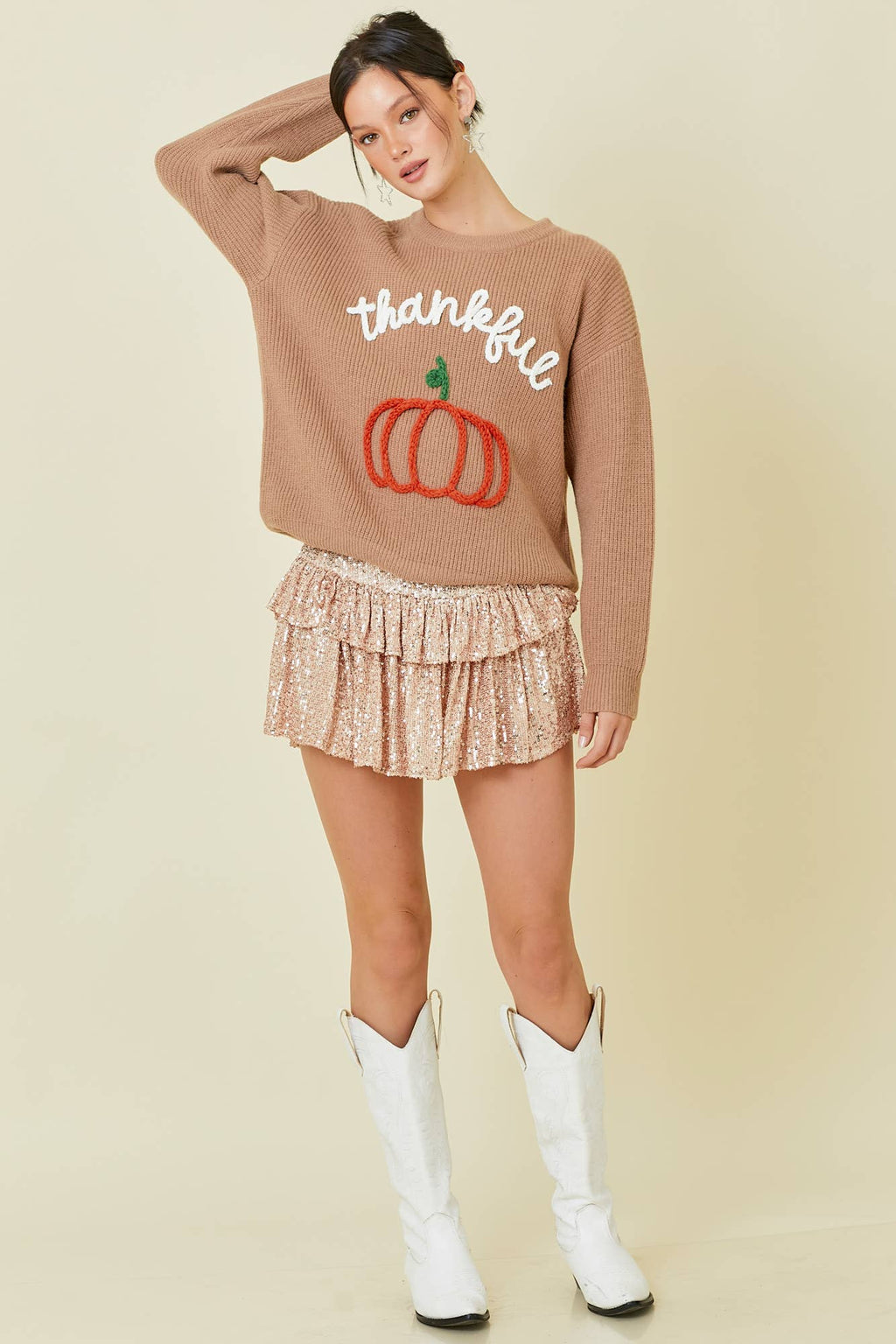 PREORDER: Thankful Threads Cozy Sweater (Ships Middle of September ) - BFF Here