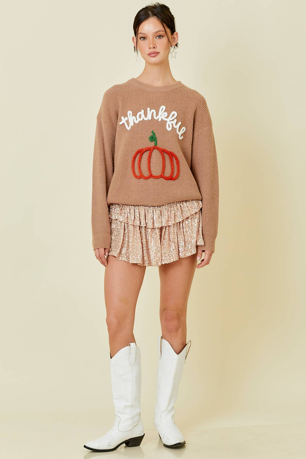 PREORDER: Thankful Threads Cozy Sweater (Ships Middle of September ) - BFF Here