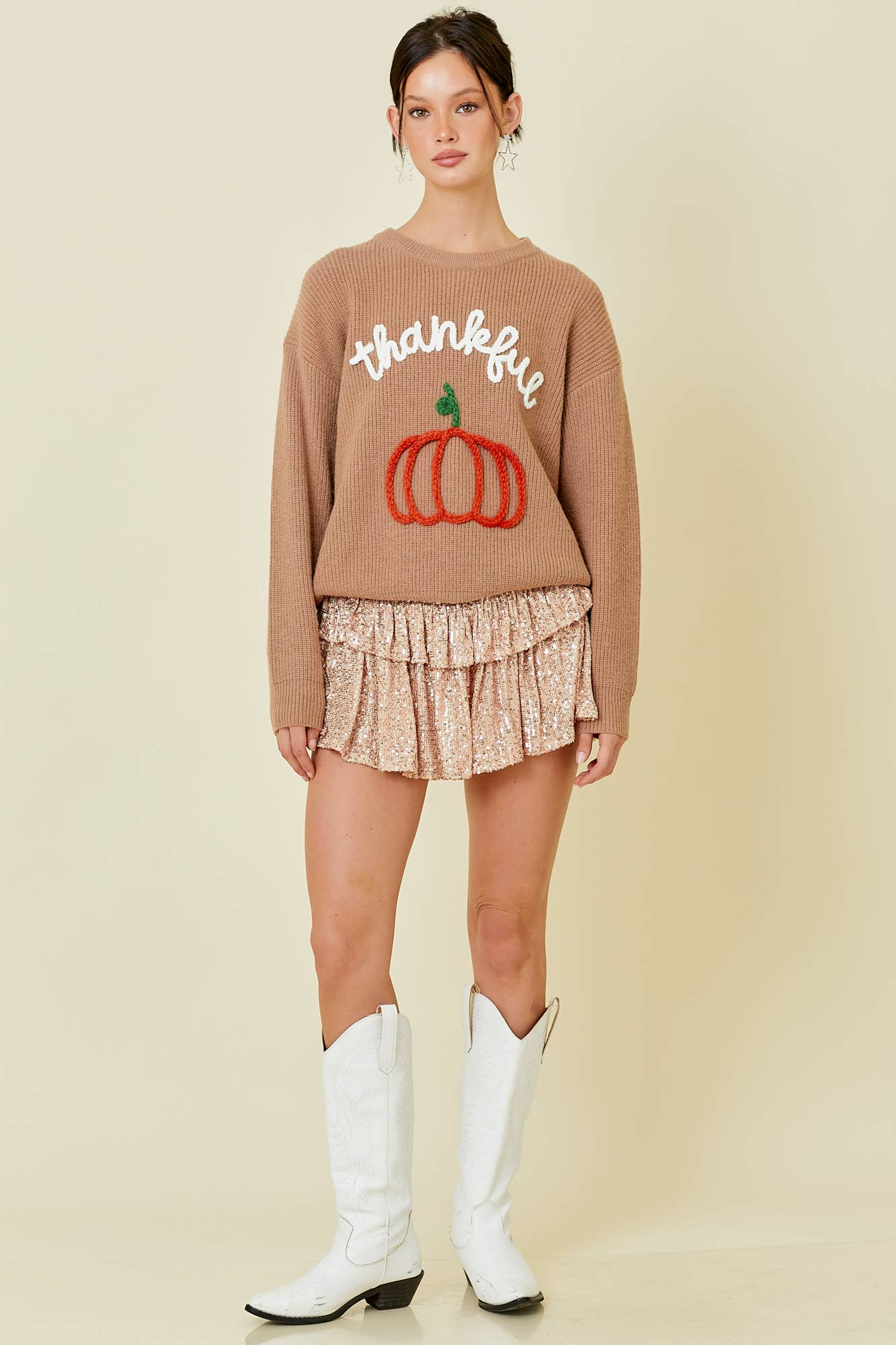 Thankful Thanksgiving Knit Sweater main image 1