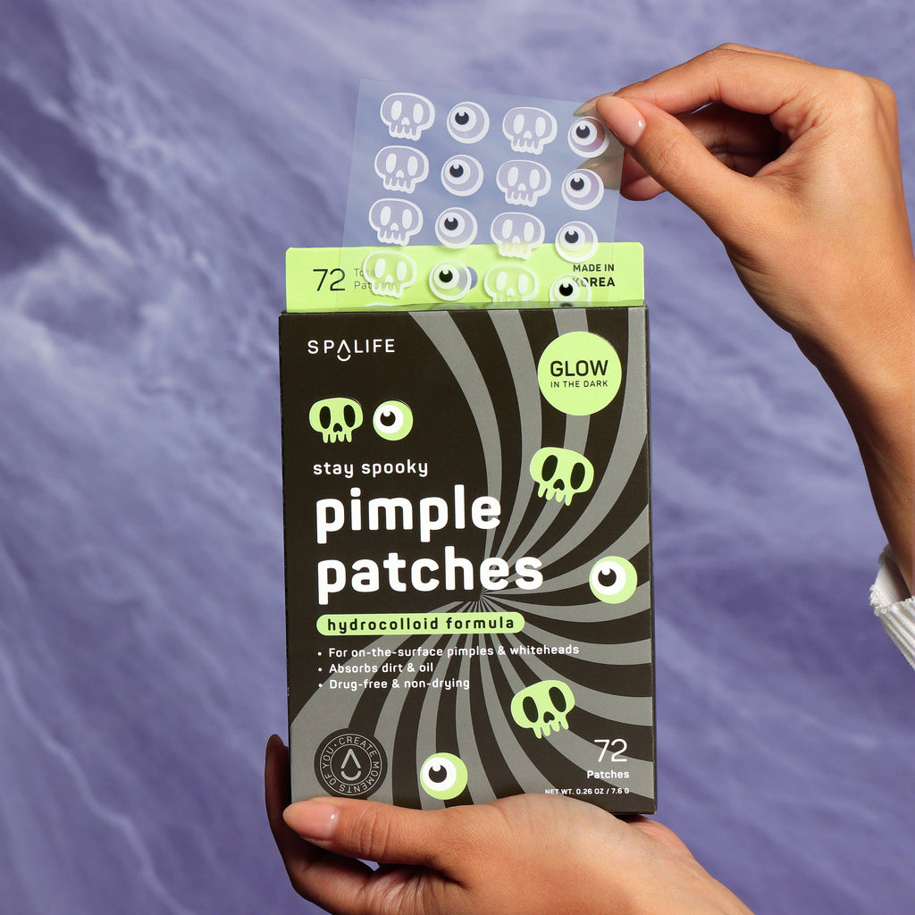 Glow in the Dark Skull Shaped Halloween Pimple Patches - BFF Here