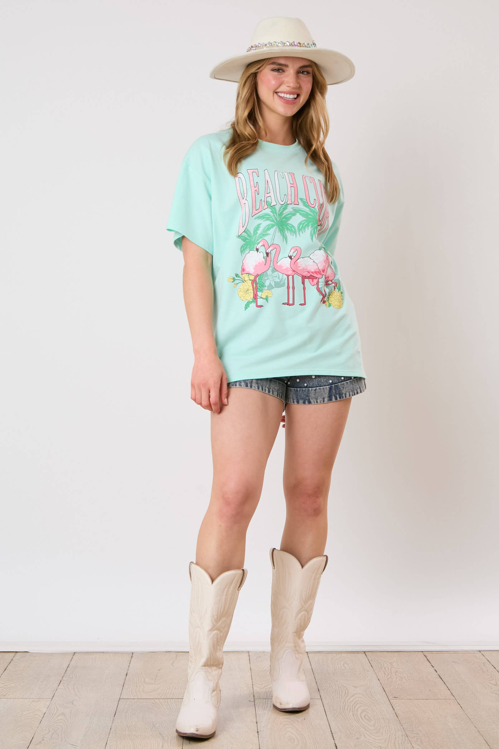 Flamingo Frenzy: Beach Club Tee - BFF Here