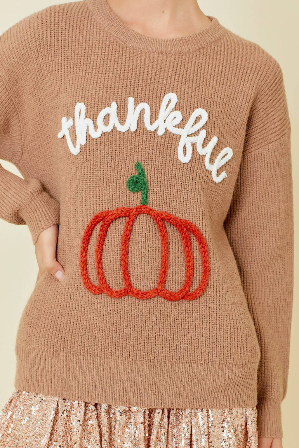 PREORDER: Thankful Threads Cozy Sweater (Ships Middle of September ) - BFF Here