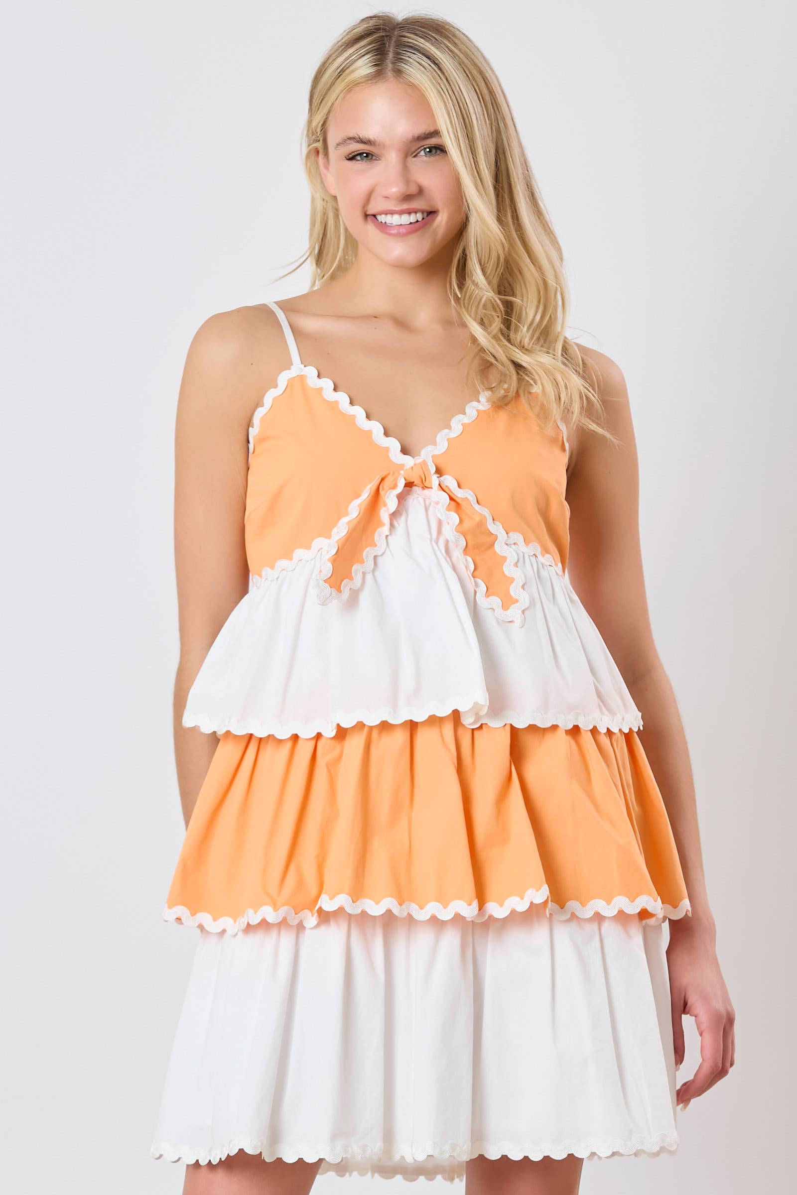 Sunshine Layers: Vibrant and Playful Tiered Dresses / Choice of Color - BFF Here